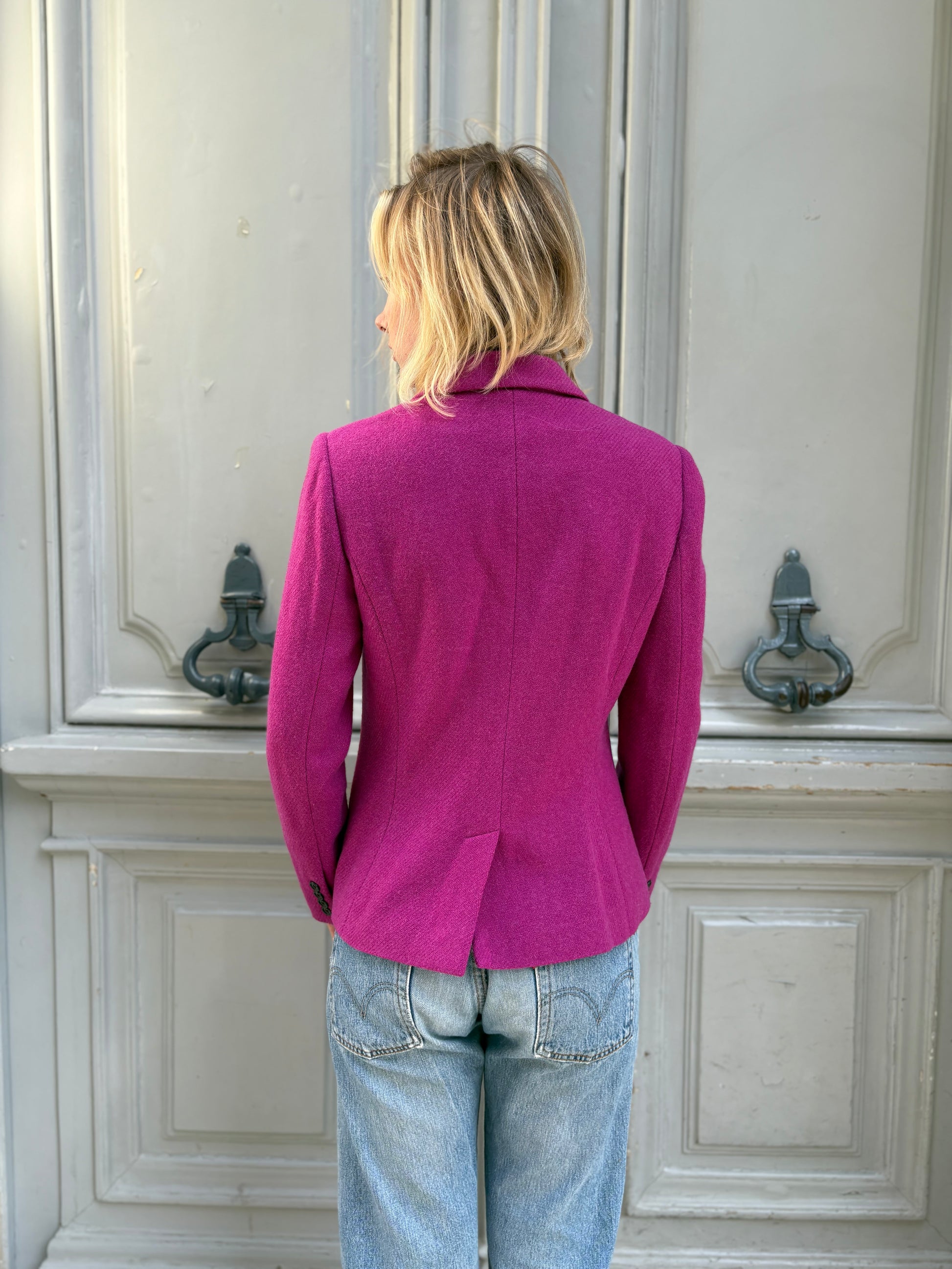 Blazer Ralph Lauren en laine fuchsia