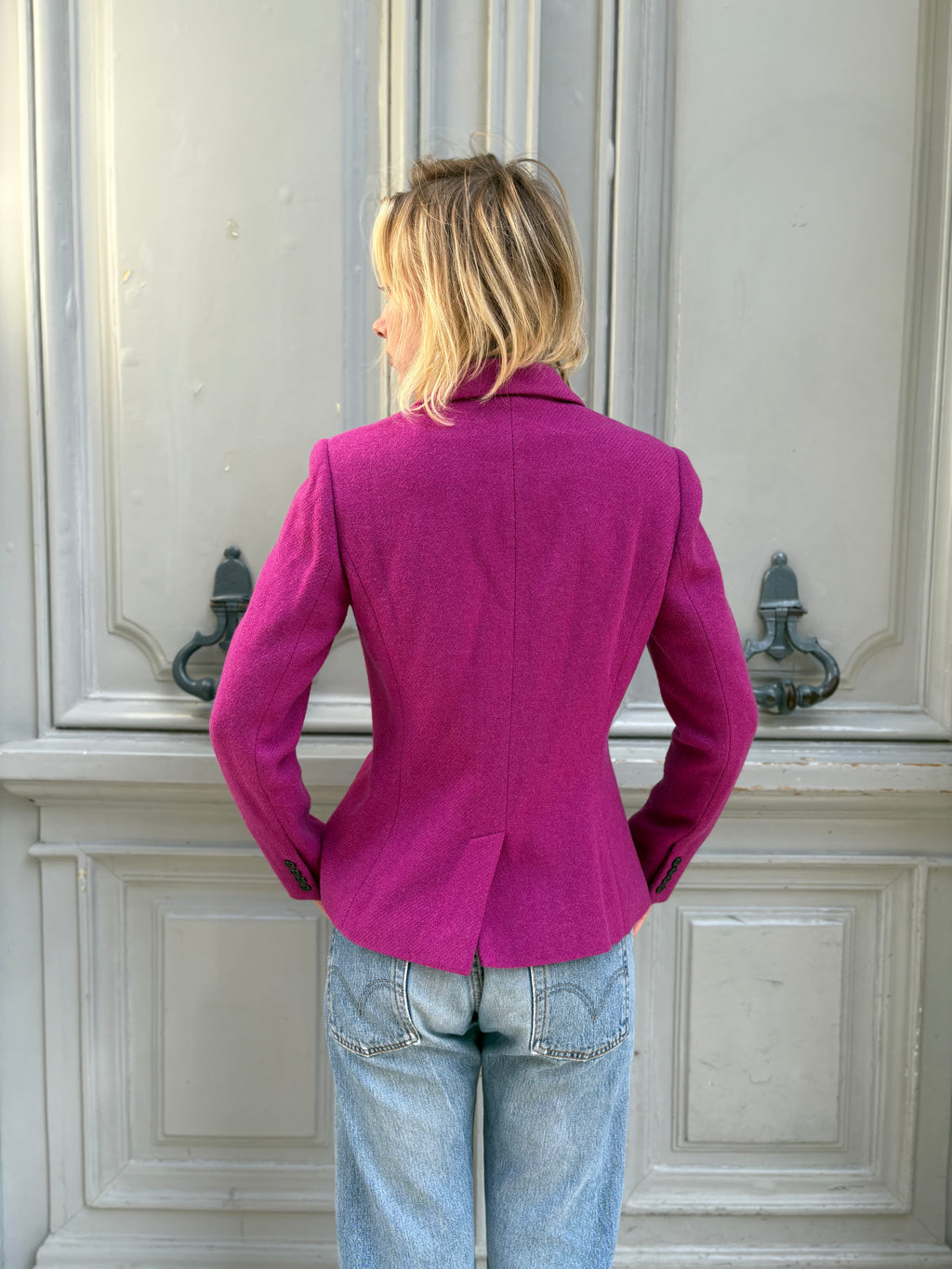 Blazer Ralph Lauren en laine fuchsia