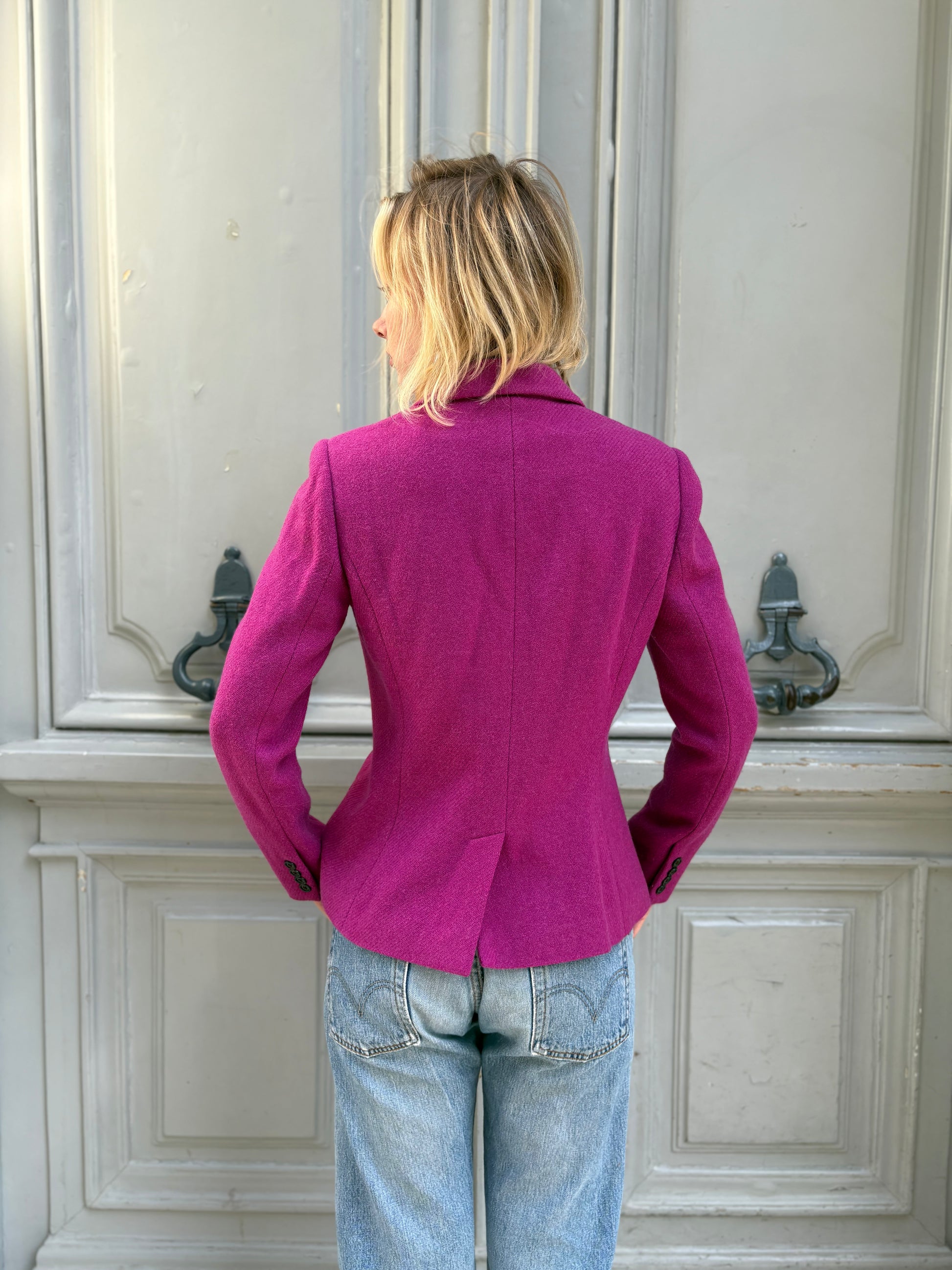 Blazer Ralph Lauren en laine fuchsia