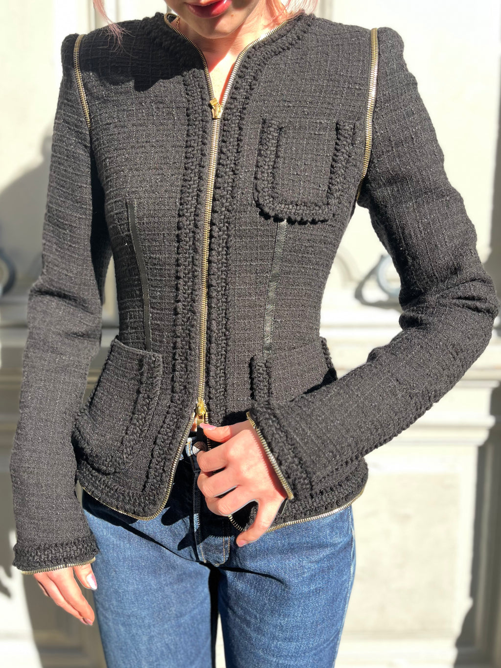 Veste en tweed Alexander Mcqueen