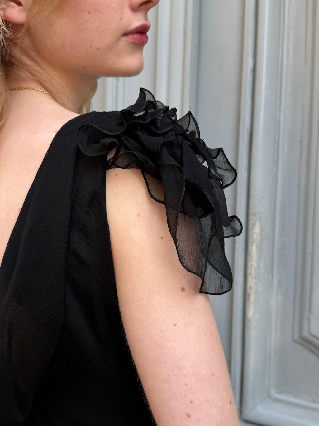 Robe John Galliano en soie noire