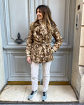Manteau léopard beige