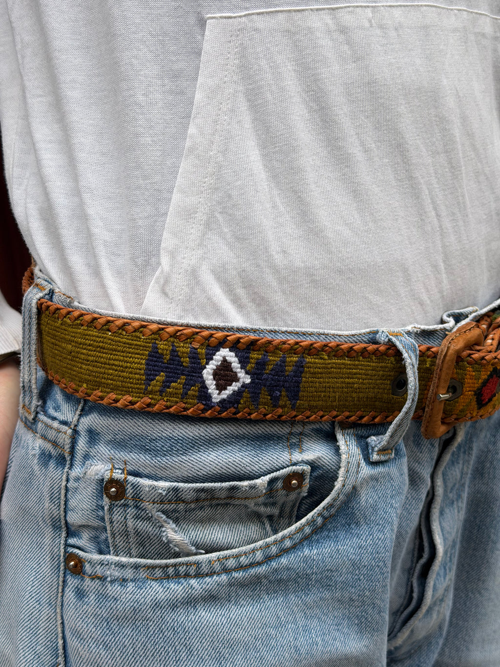 Ceinture colombienne artisanale kaki