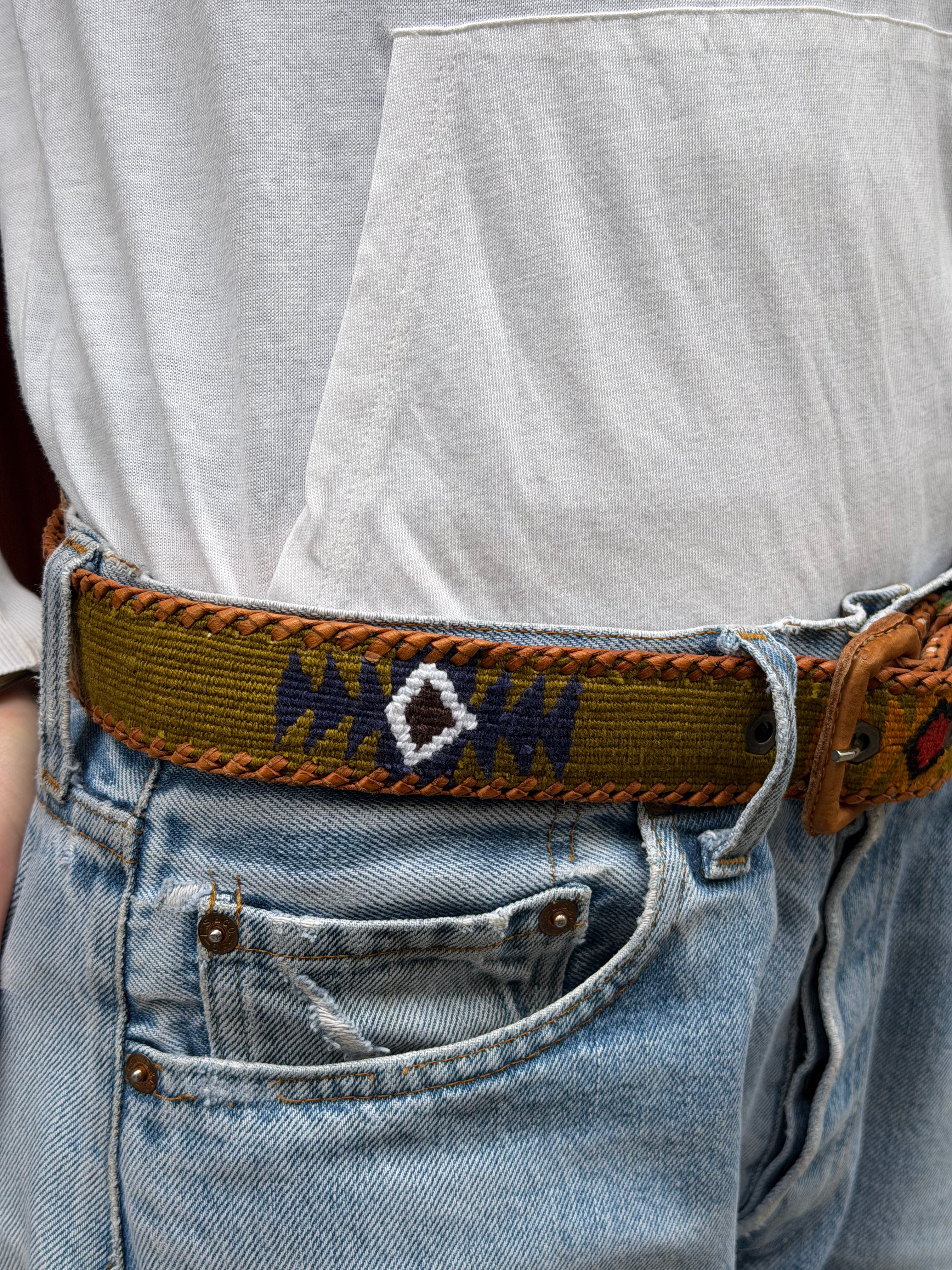 Ceinture colombienne artisanale kaki