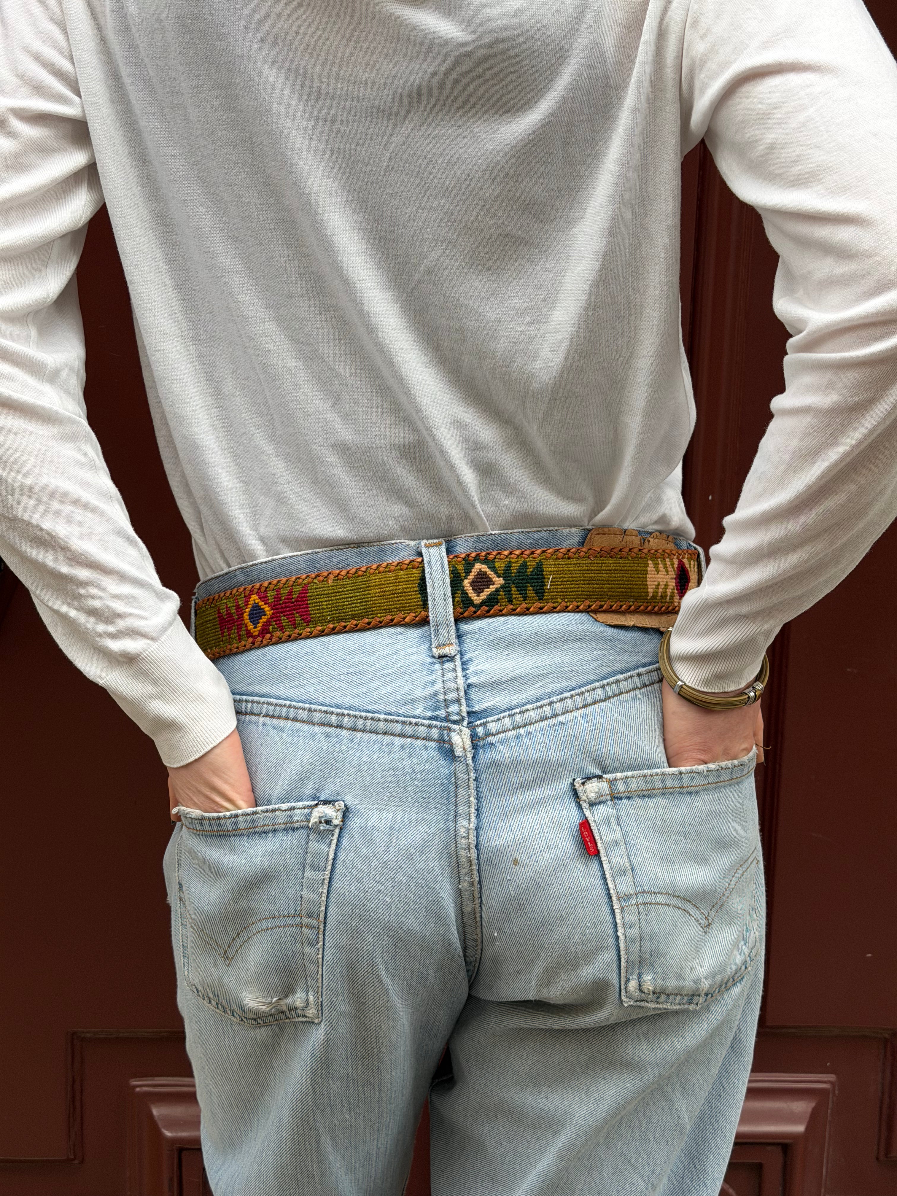 Ceinture colombienne artisanale kaki