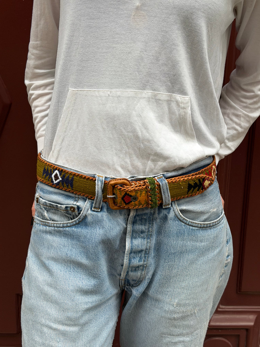 Ceinture colombienne artisanale kaki