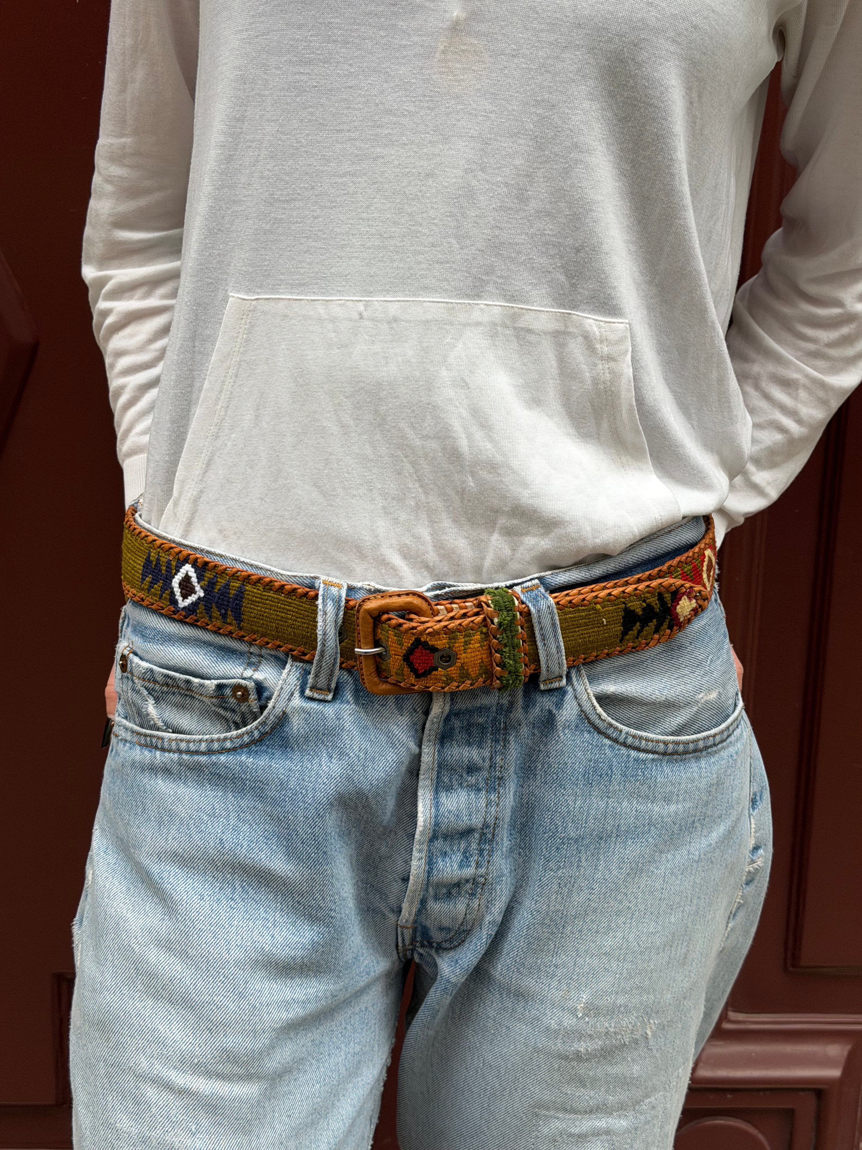 Ceinture colombienne artisanale kaki