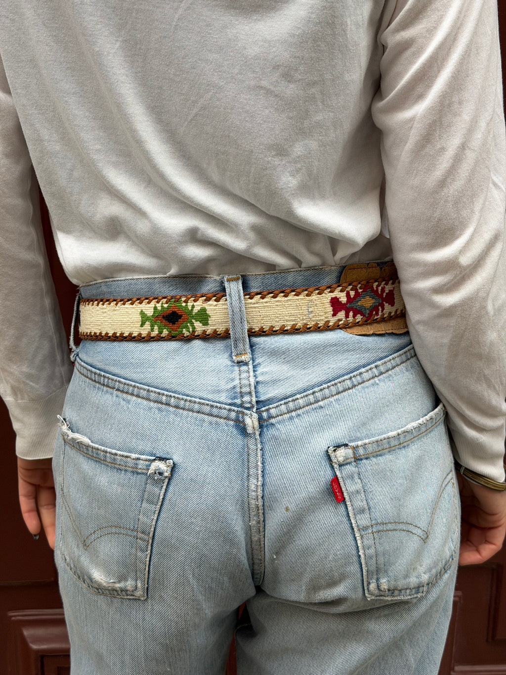 Ceinture colombienne artisanale crème