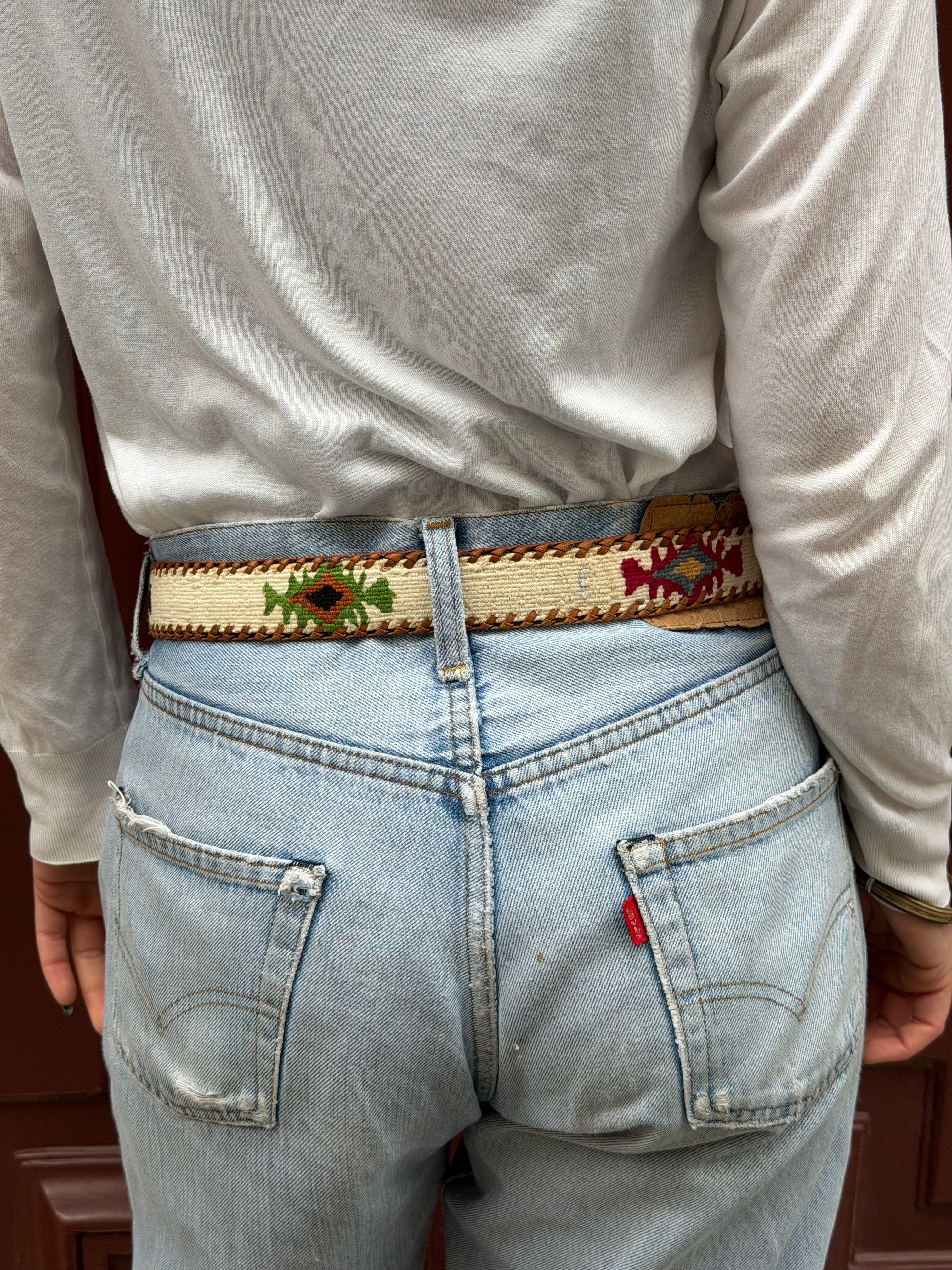 Ceinture colombienne artisanale crème