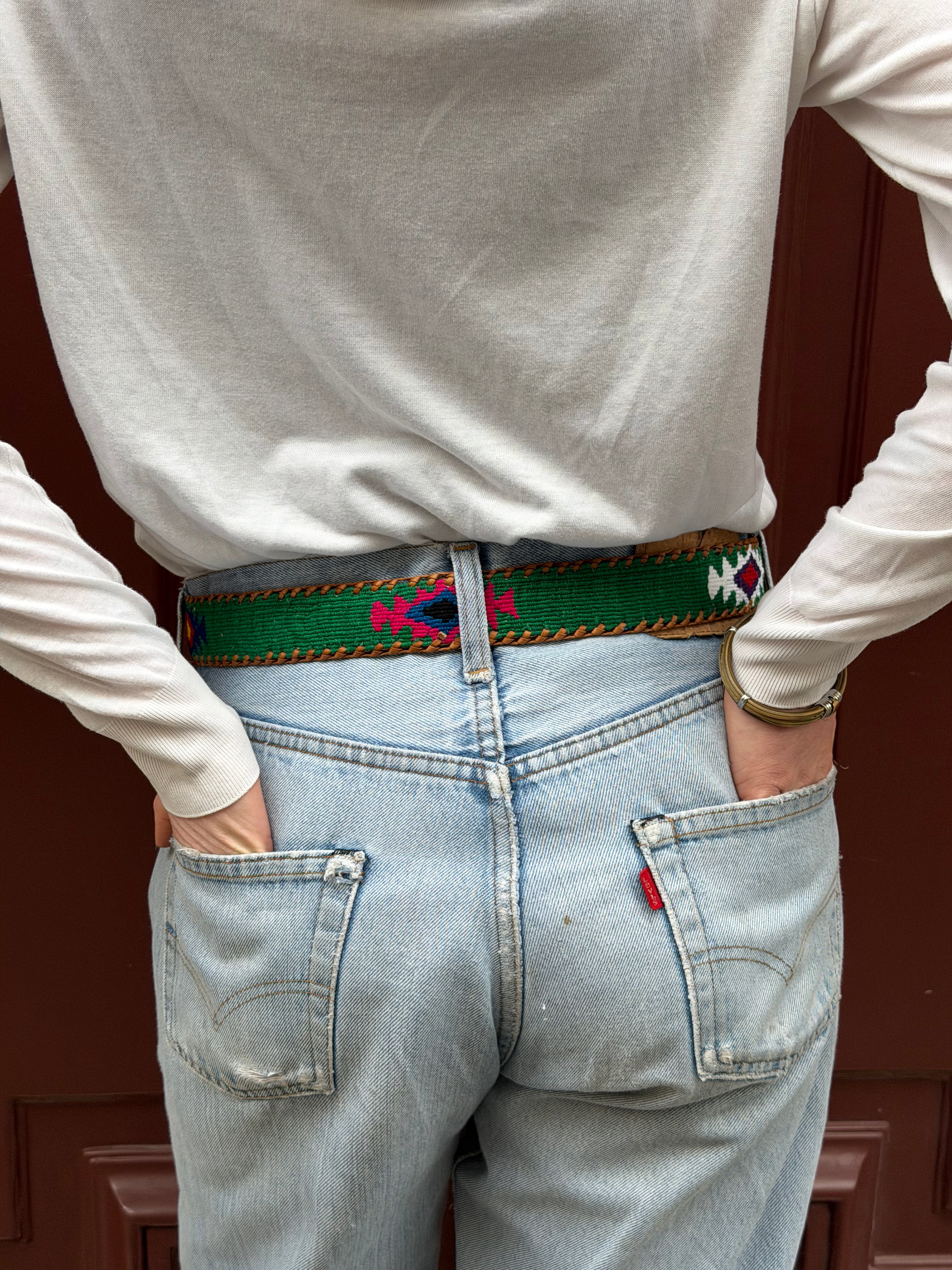 Ceinture colombienne artisanale vert