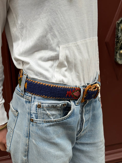 Ceinture colombienne artisanale bleu marine