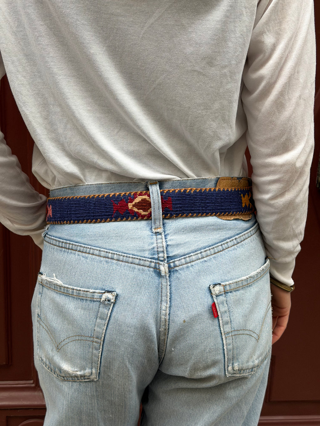 Ceinture colombienne artisanale bleu marine
