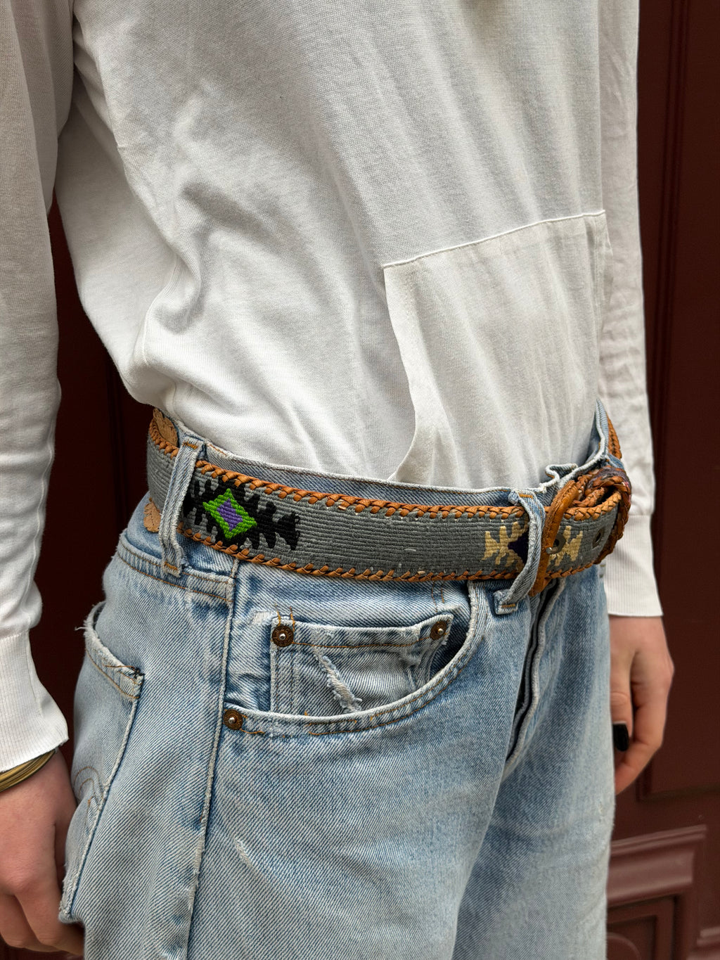 Ceinture colombienne artisanale gris