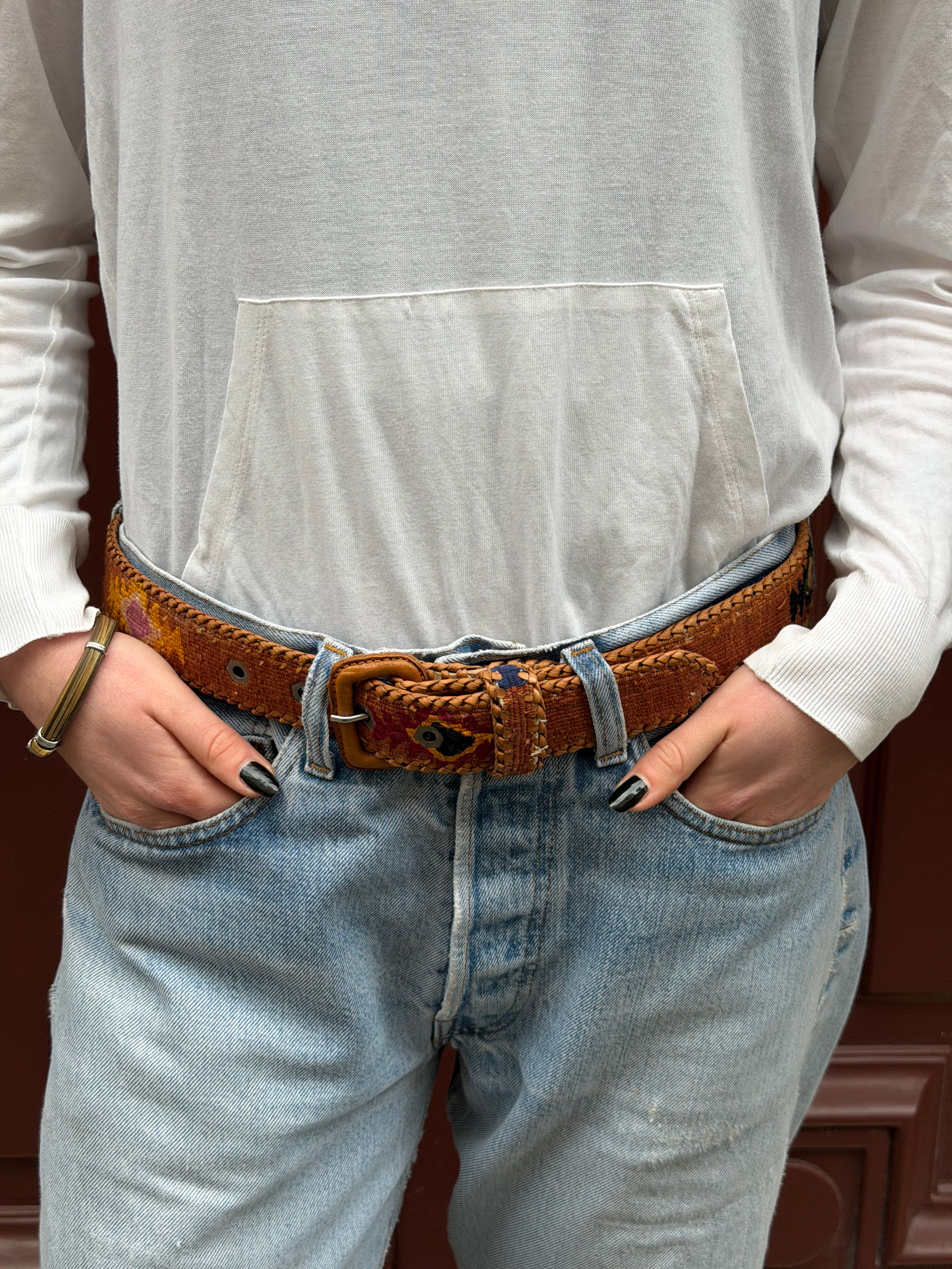 Ceinture colombienne artisanale marron