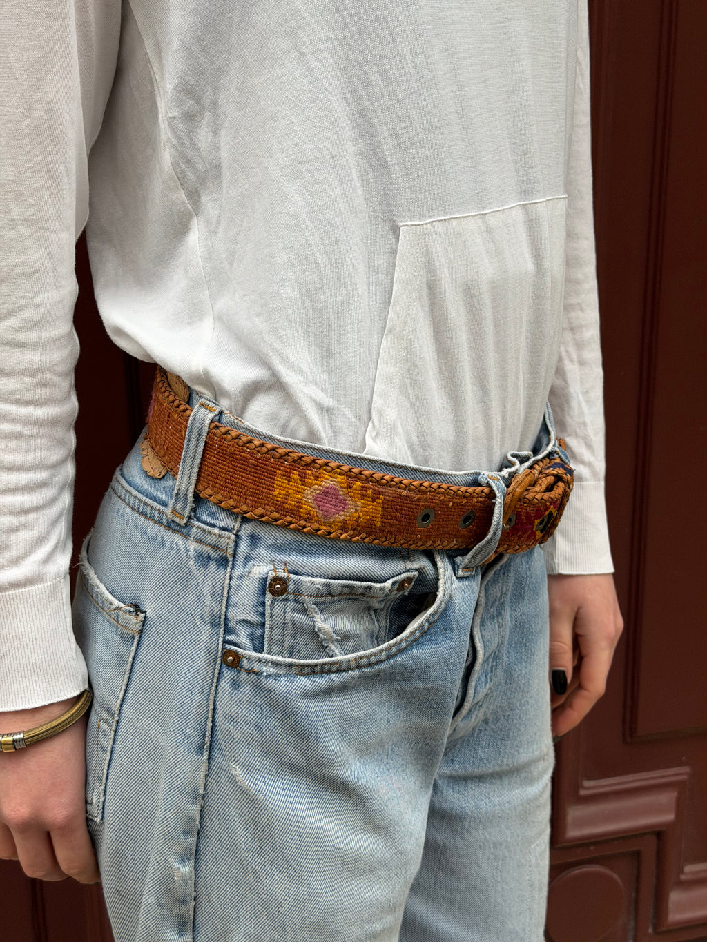 Ceinture colombienne artisanale marron