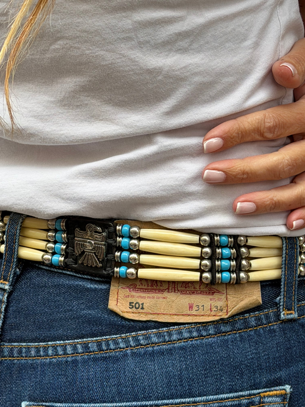 Ceinture navajo aigle