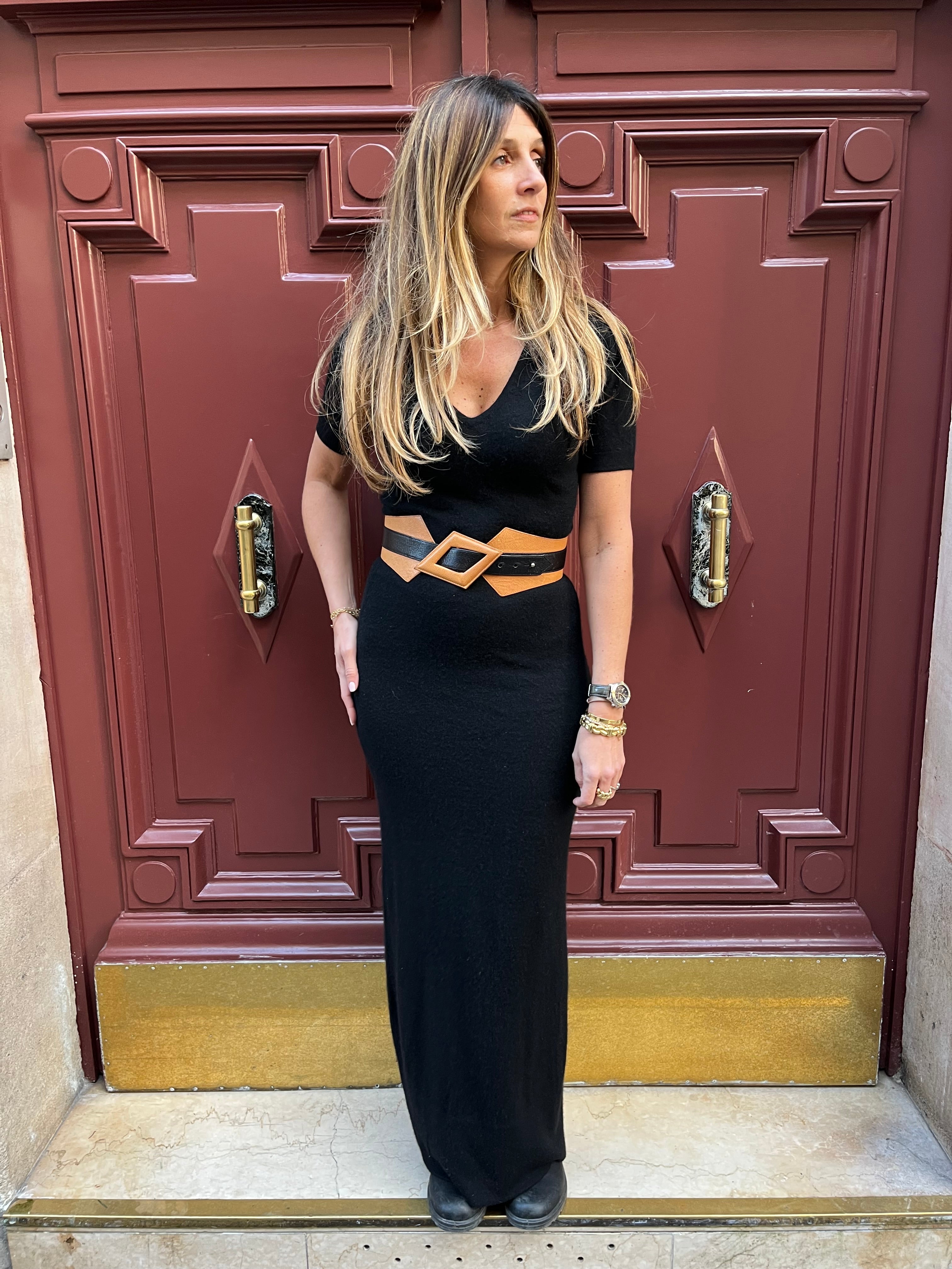 Robe longue en cachemire