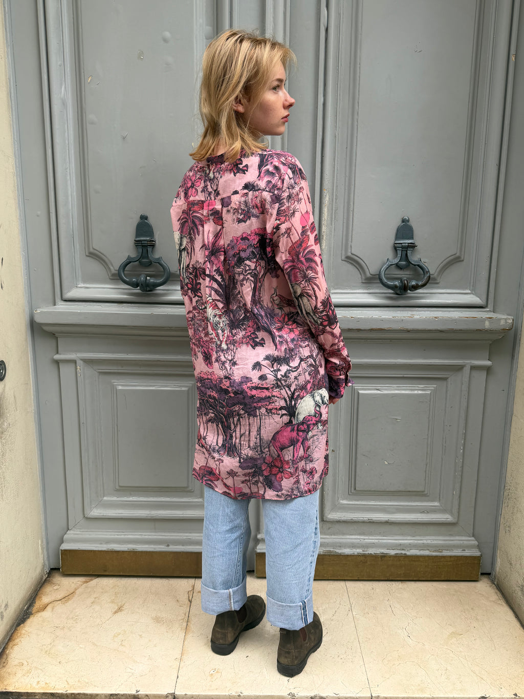 Chemisier Christian Dior imprimé jungle
