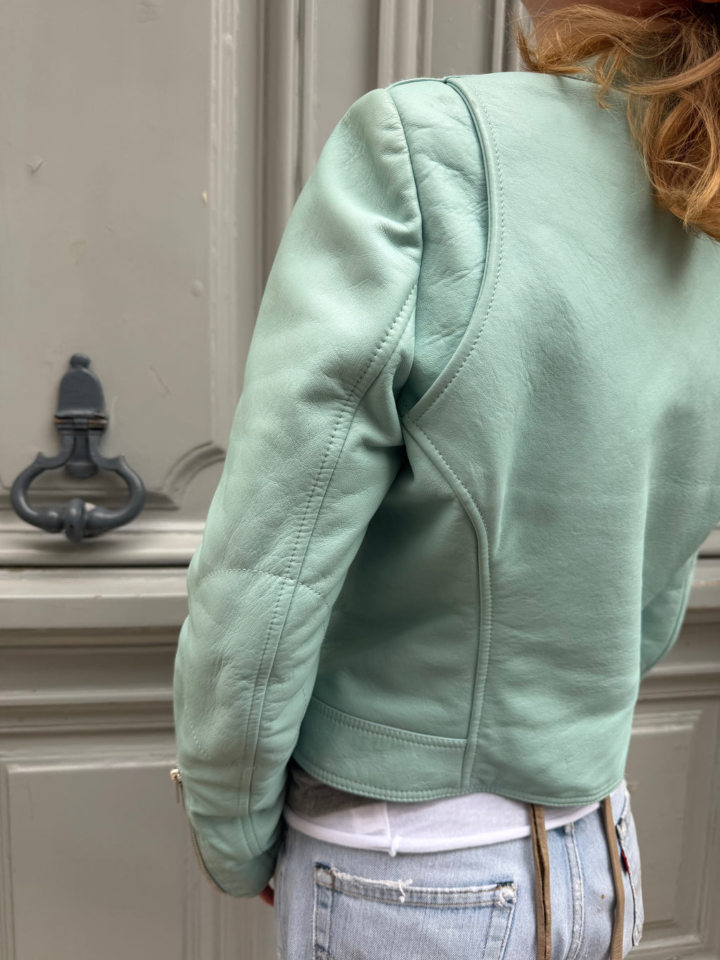 Perfecto Balenciaga Turquoise