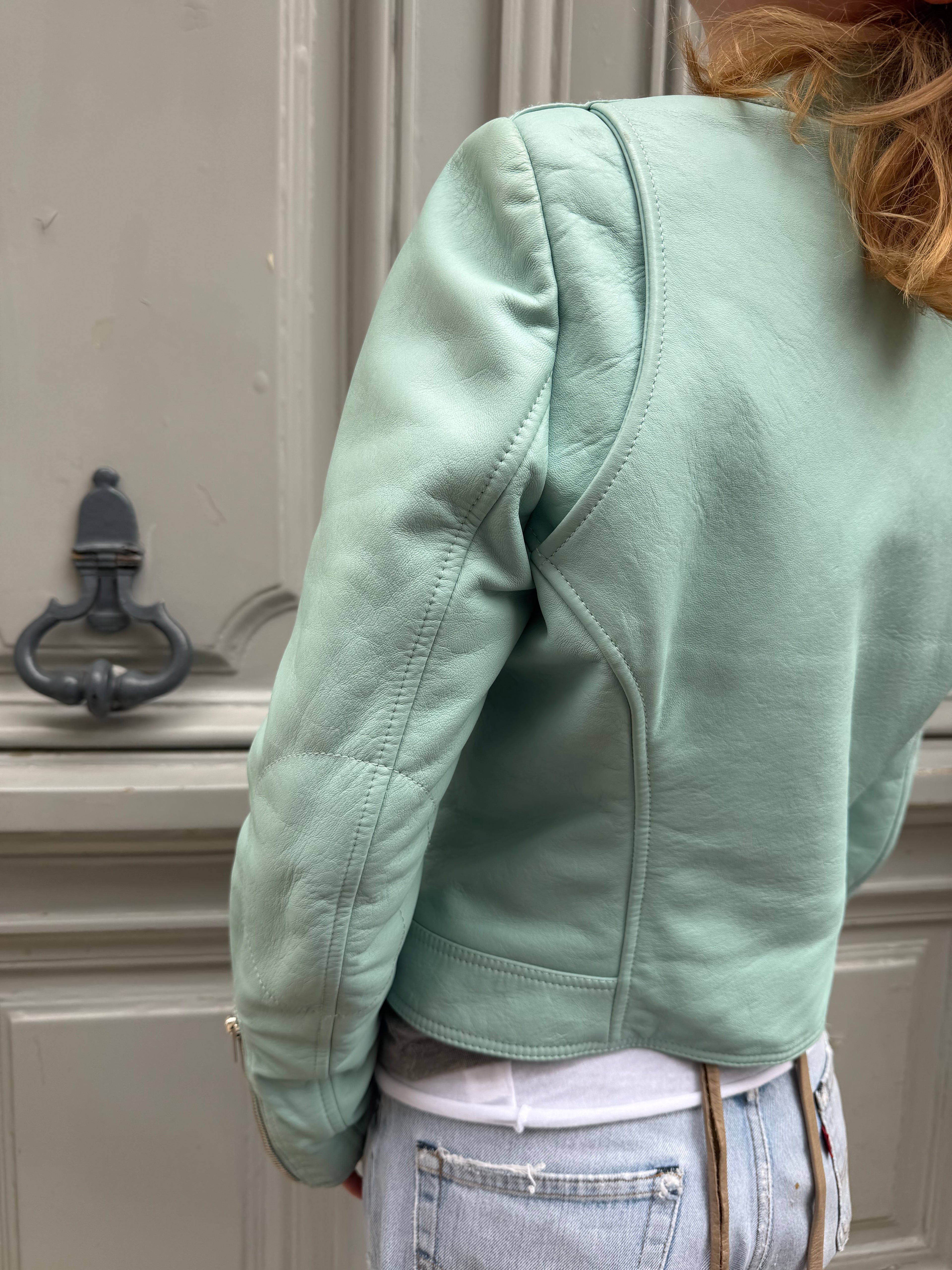 Perfecto Balenciaga Turquoise