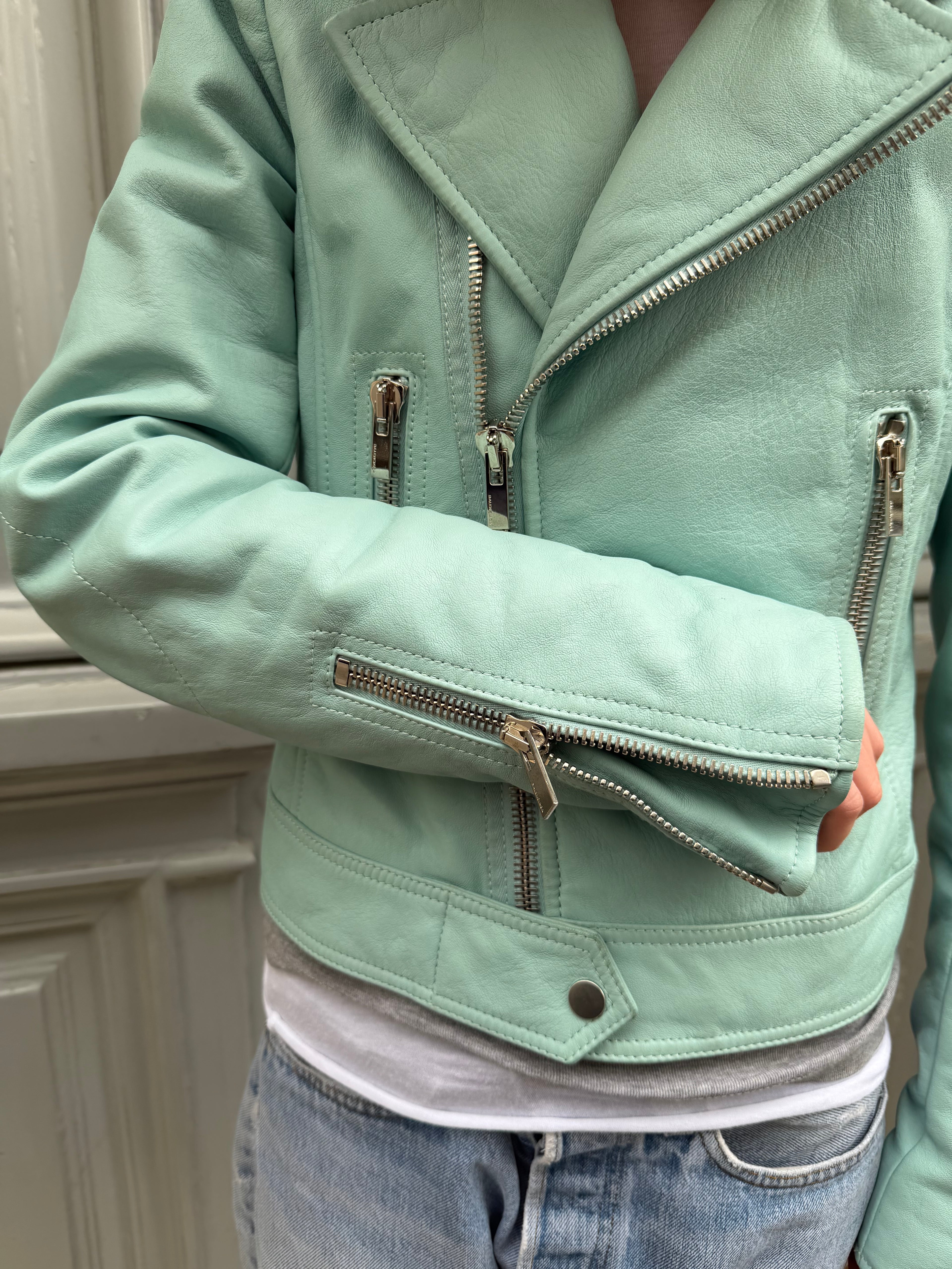 Perfecto Balenciaga Turquoise