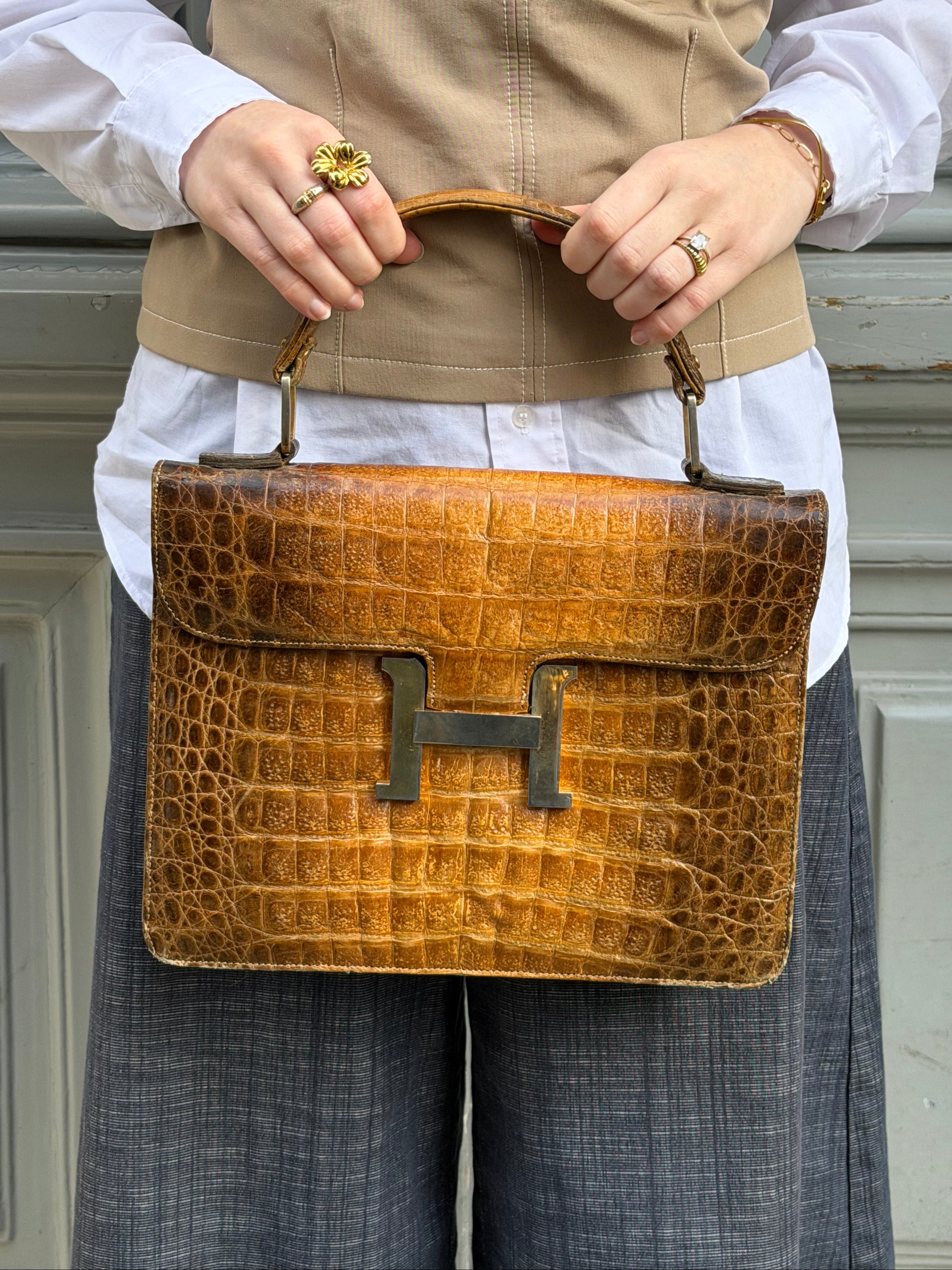 Sac vintage en alligator