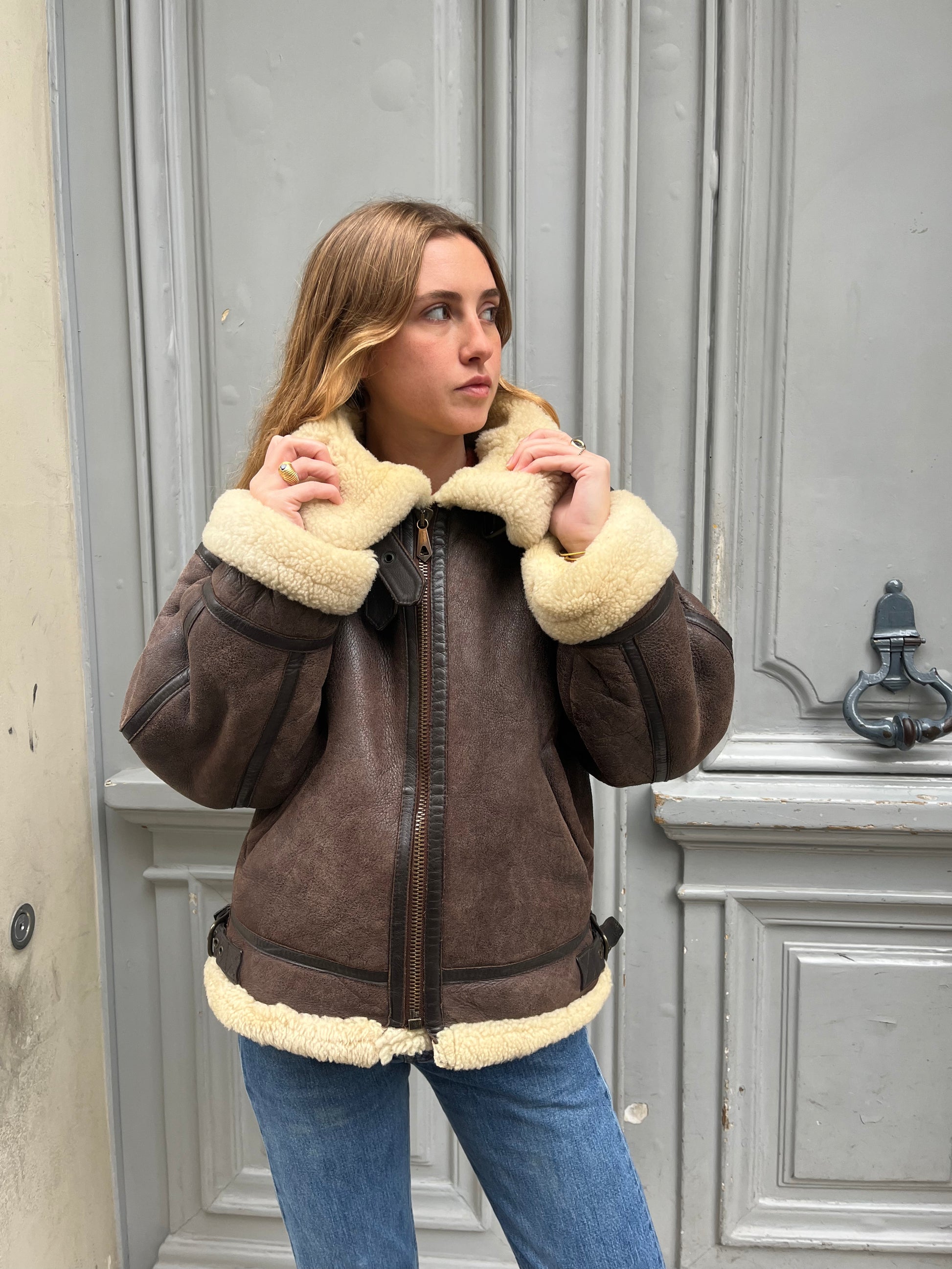 Veste aviateur Chevignon en shearling
