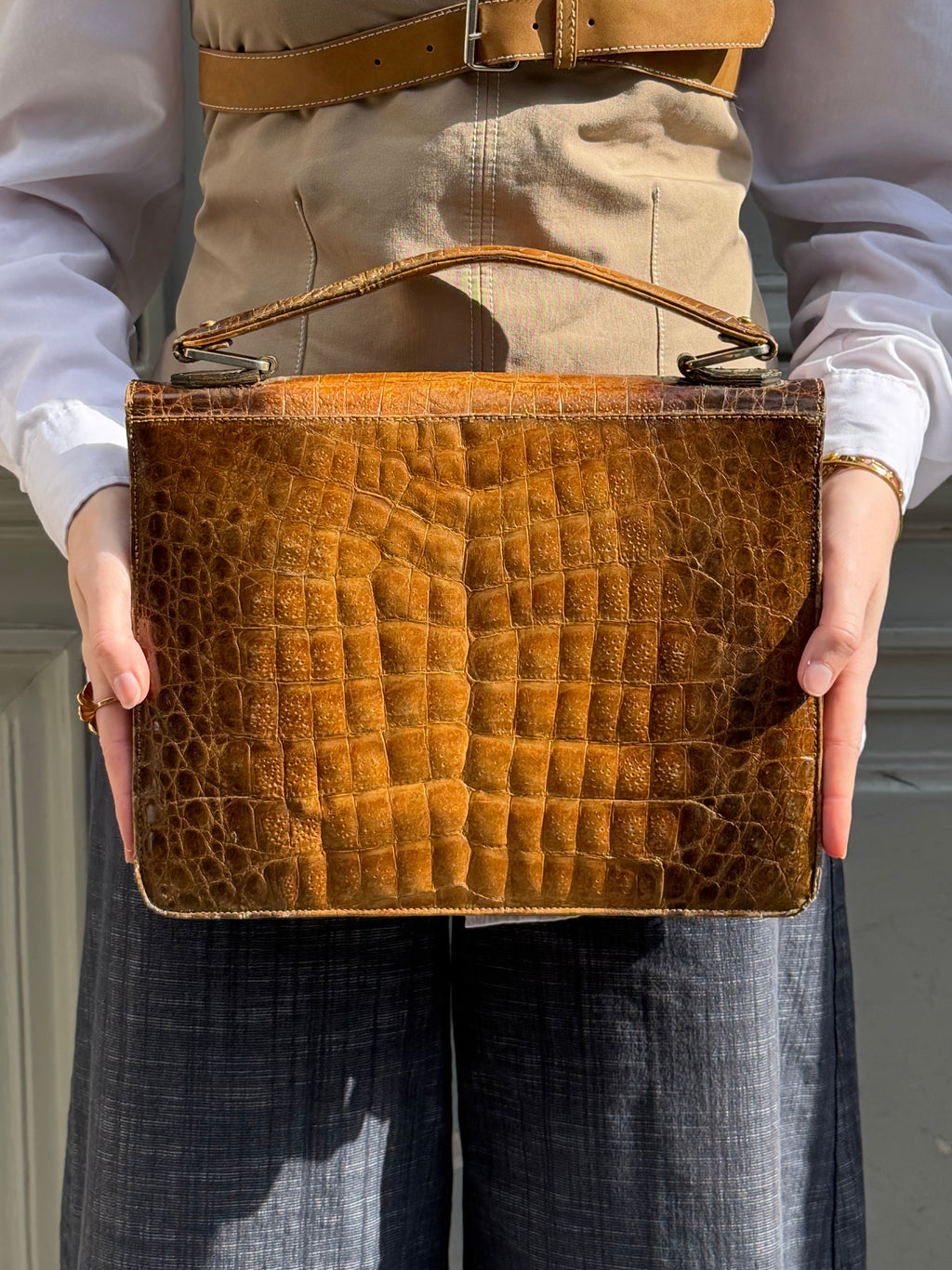 Sac vintage en alligator