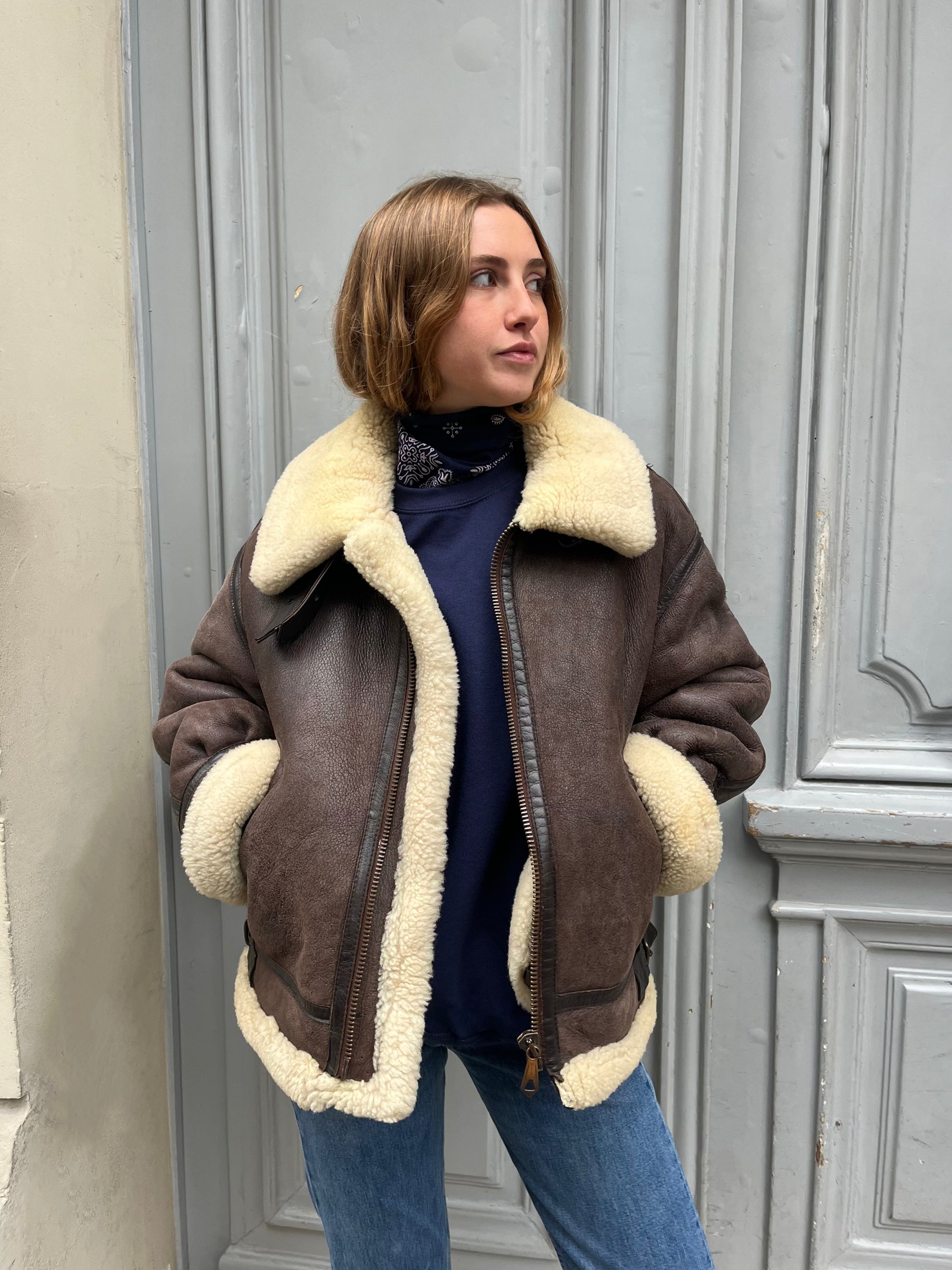 Veste aviateur Chevignon en shearling