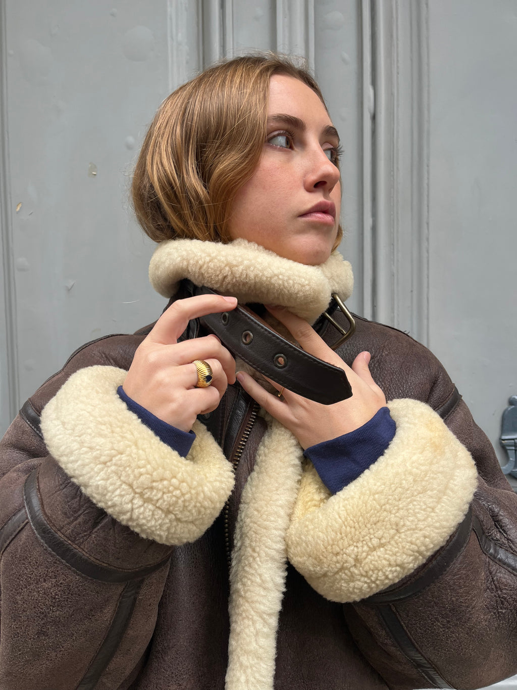 Veste aviateur Chevignon en shearling