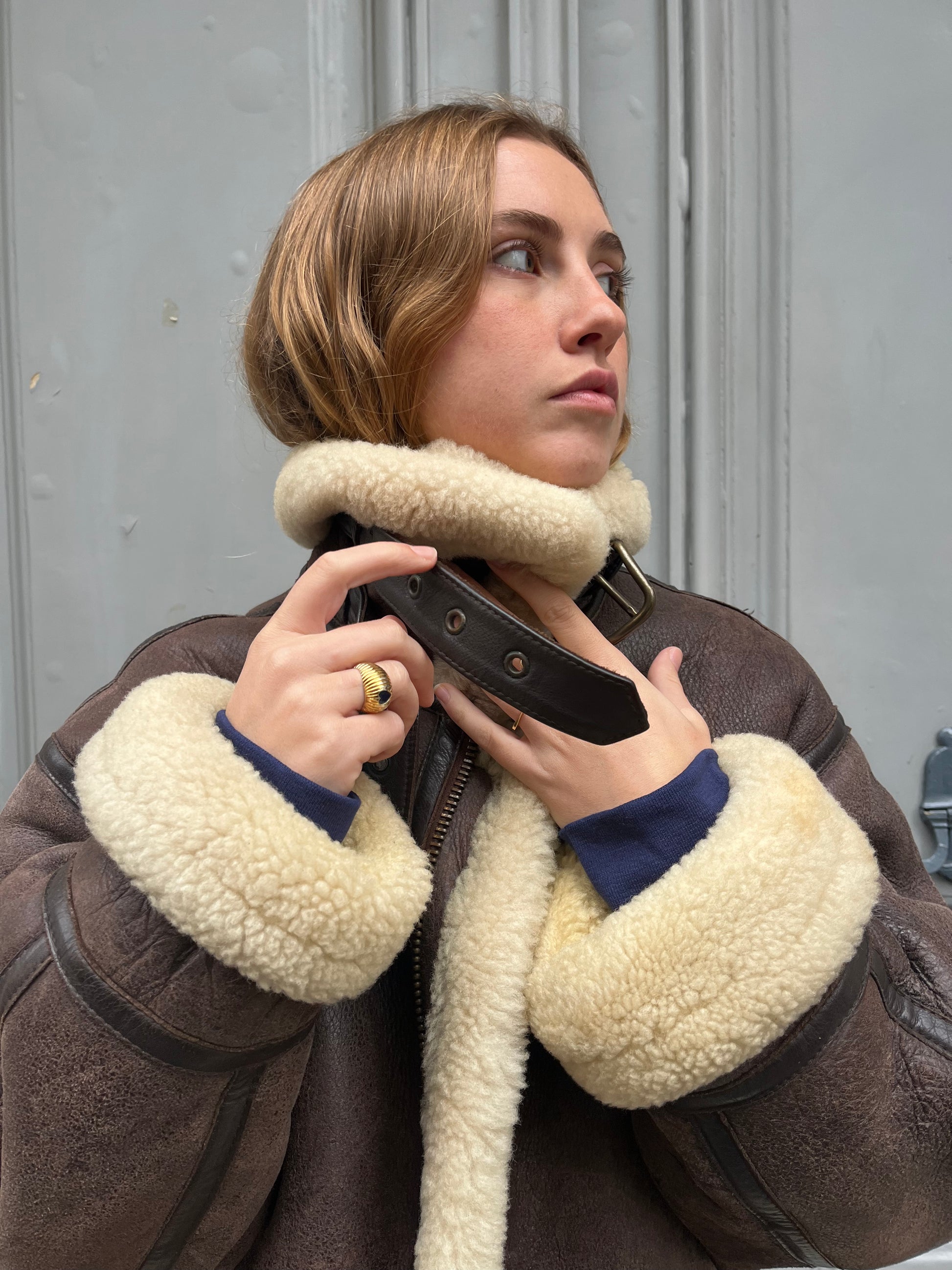 Veste aviateur Chevignon en shearling