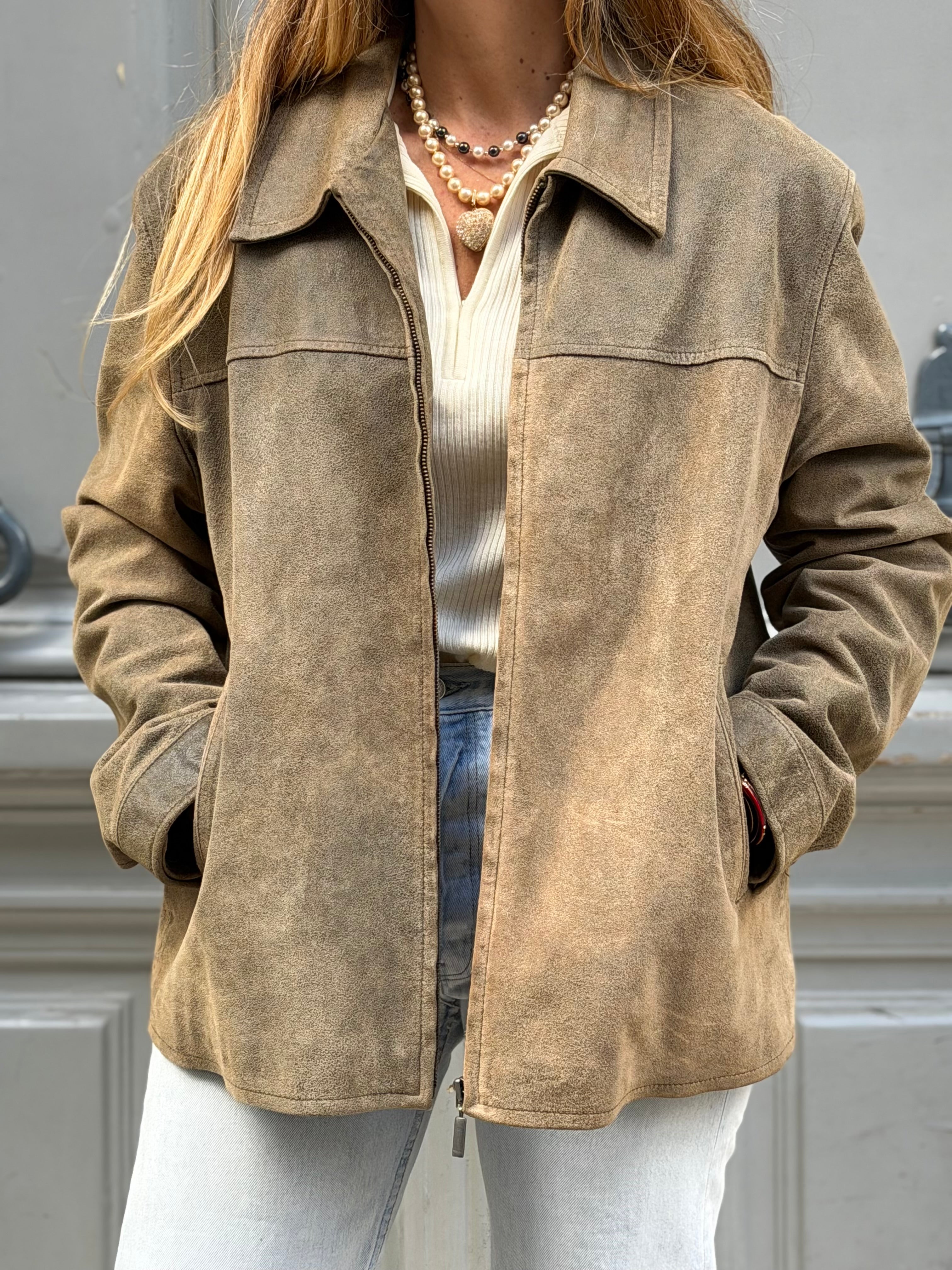 Veste vintage en cuir