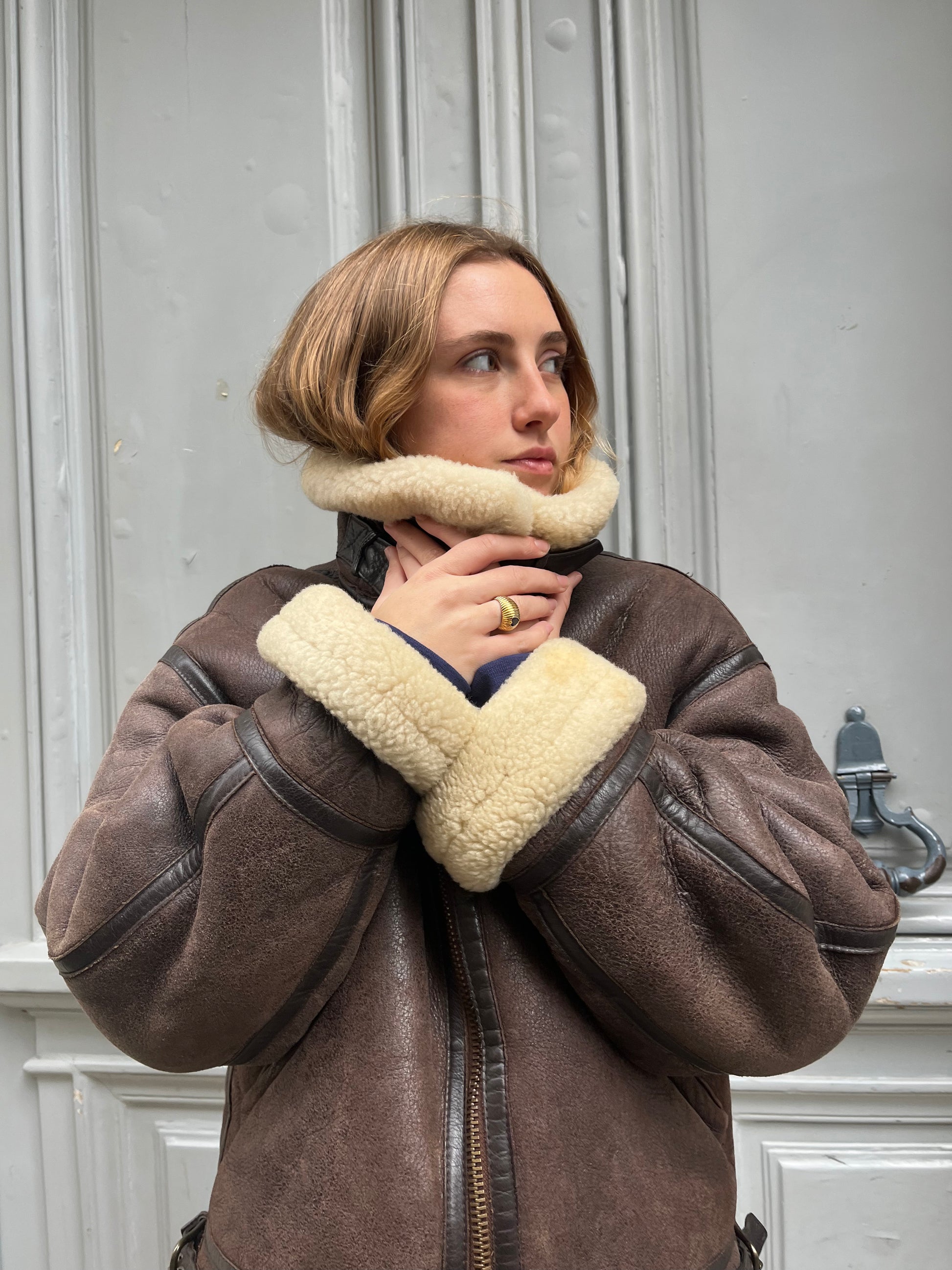 Veste aviateur Chevignon en shearling