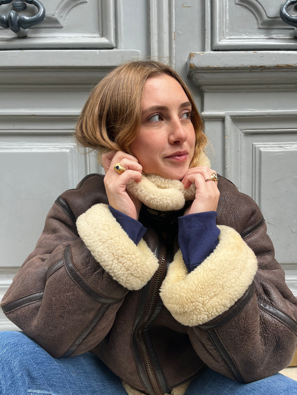 Veste aviateur Chevignon en shearling