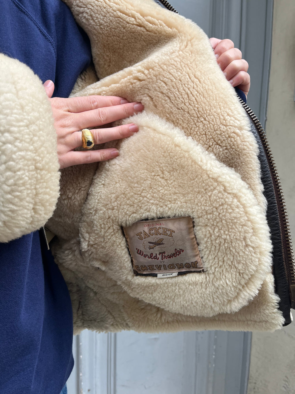 Veste aviateur Chevignon en shearling