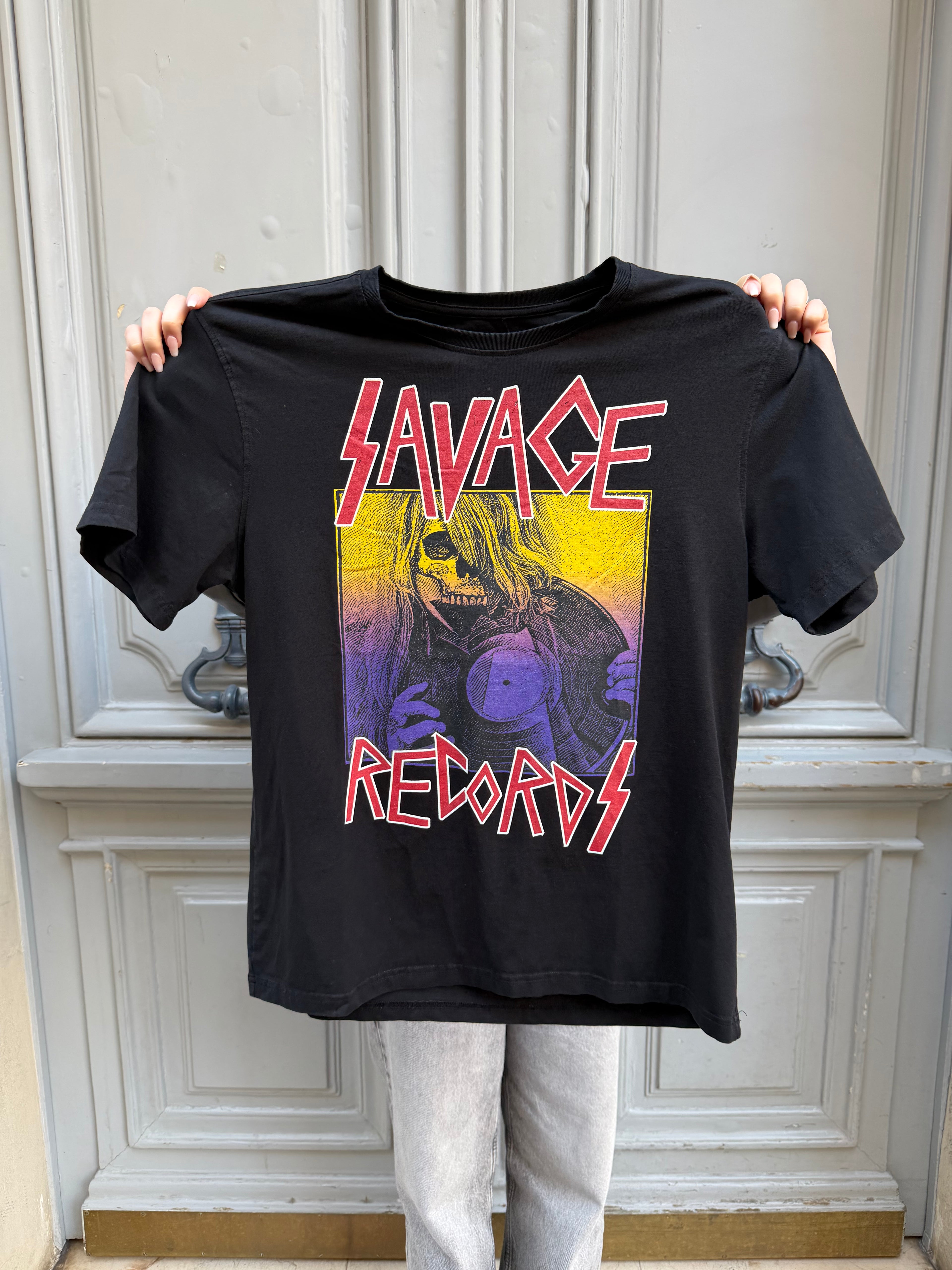 T-shirt Noir Savage Records
