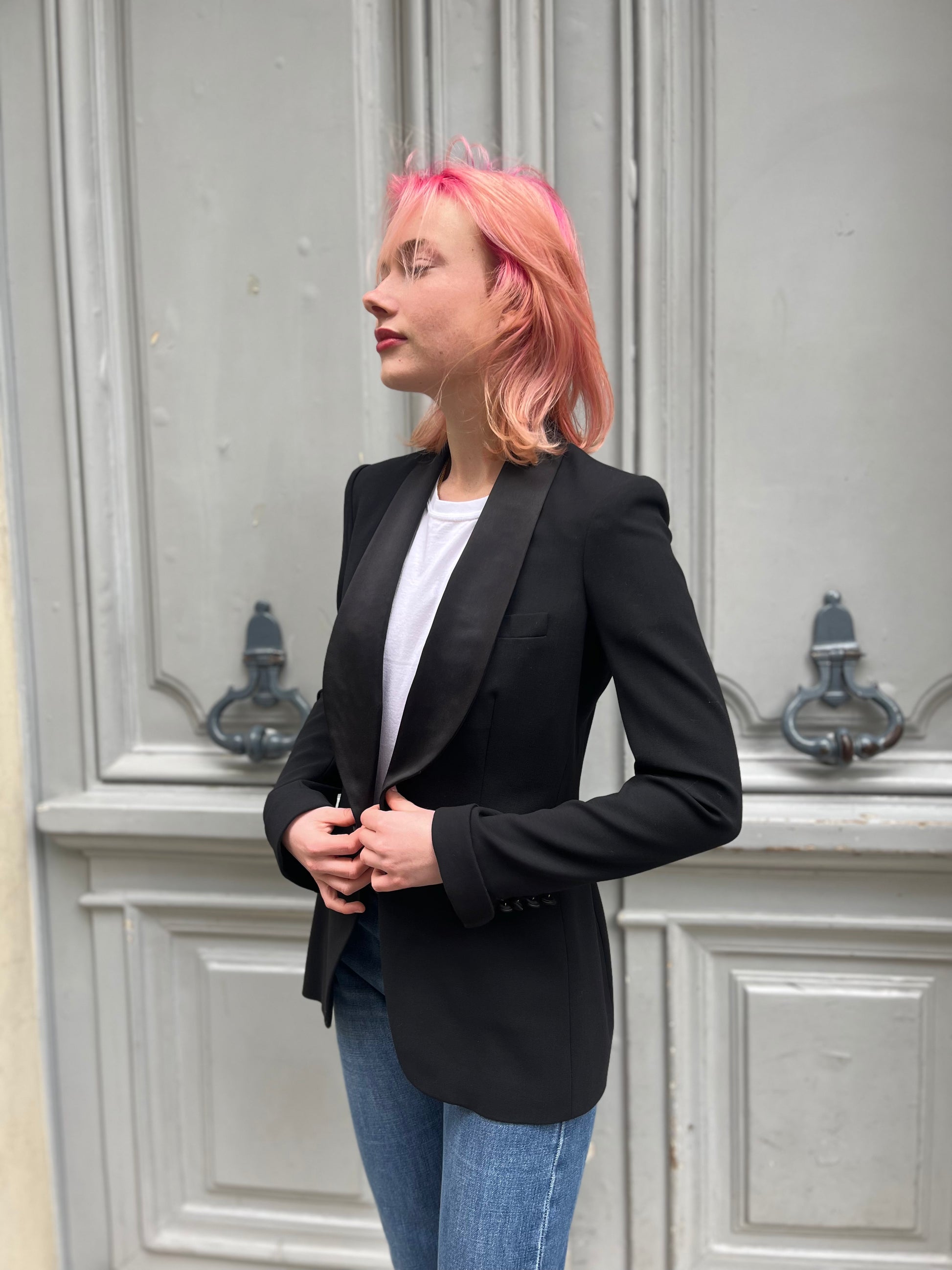 Blazer Ralph Lauren Purple en laine noire