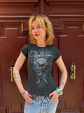 T-shirt gris Harley Davidson Strass