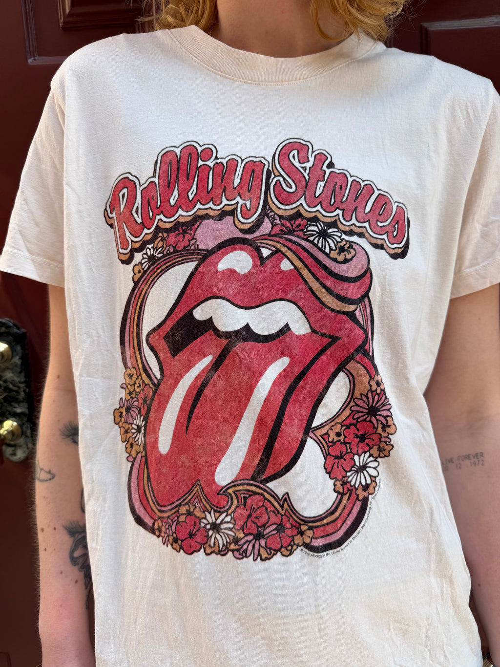 T-shirt blanc Rolling Stones