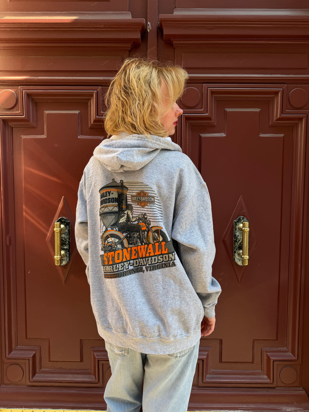Gilet a capuche gris Harley Davidson
