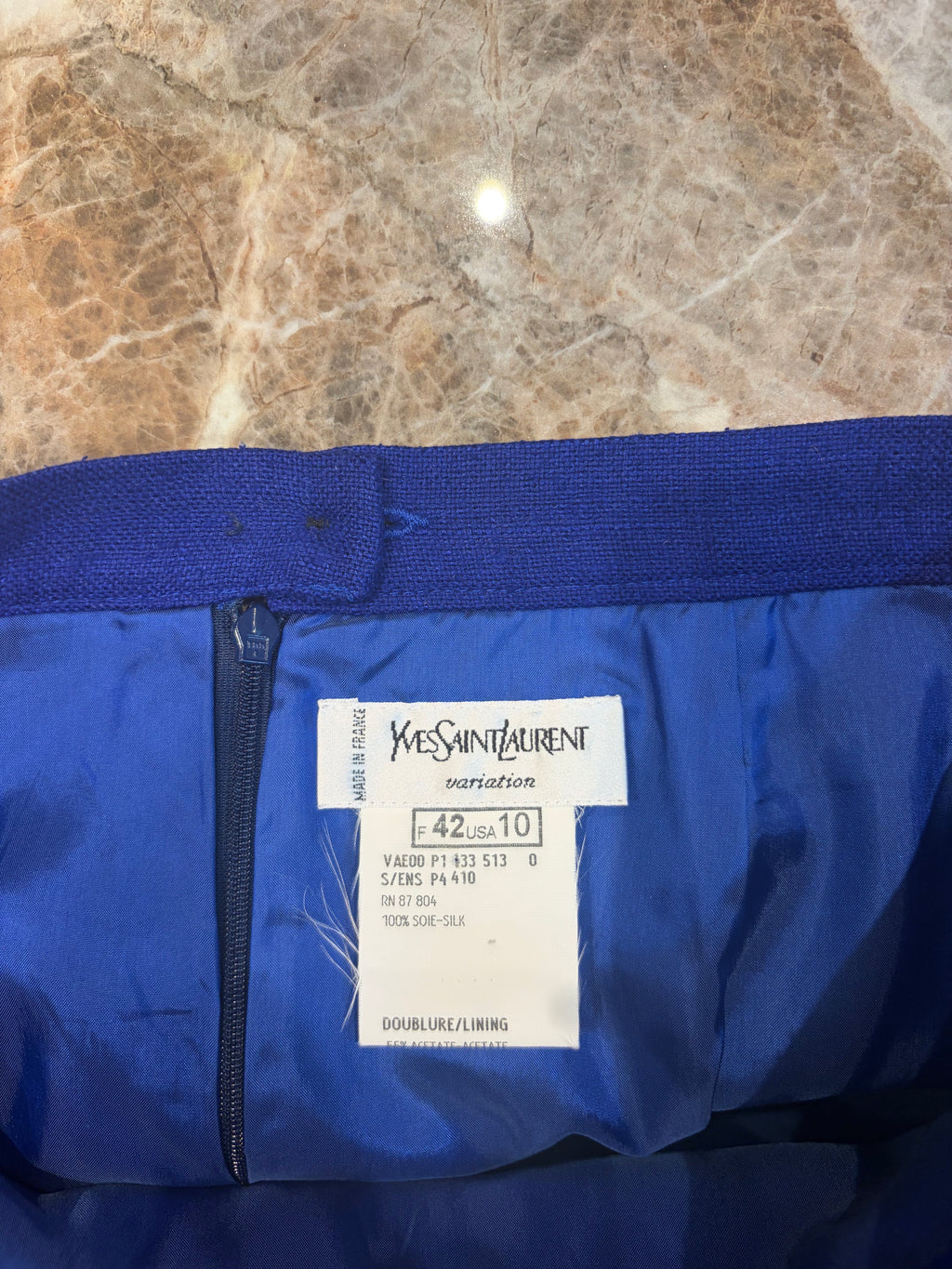 Jupe Yves Saint Laurent Variation bleu électrique