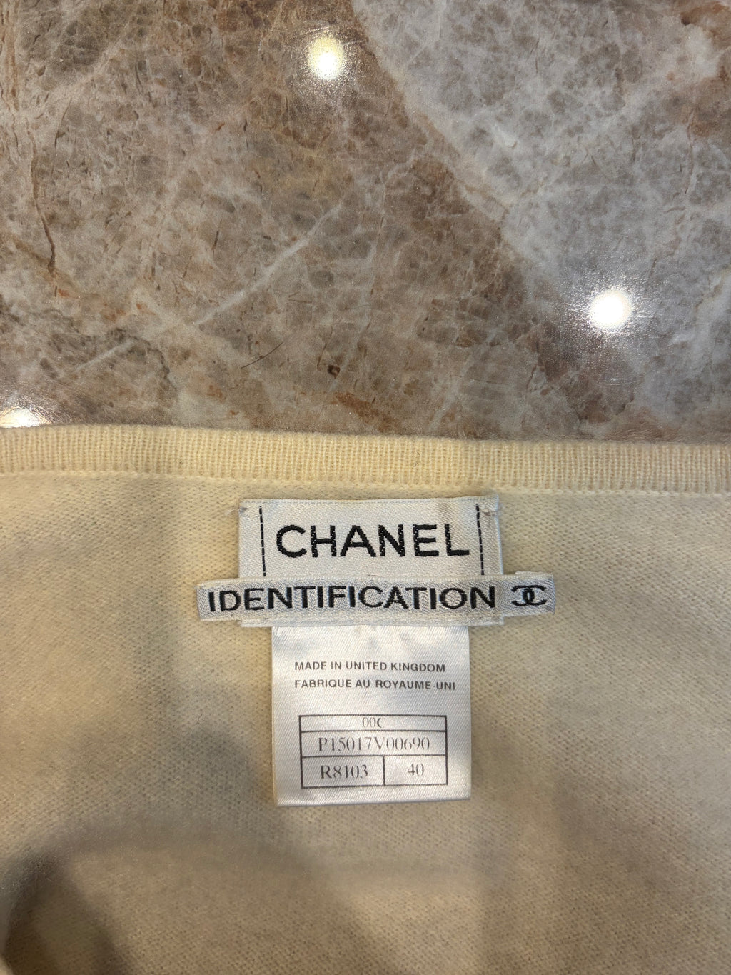 Pull Chanel Identification en cachemire écru
