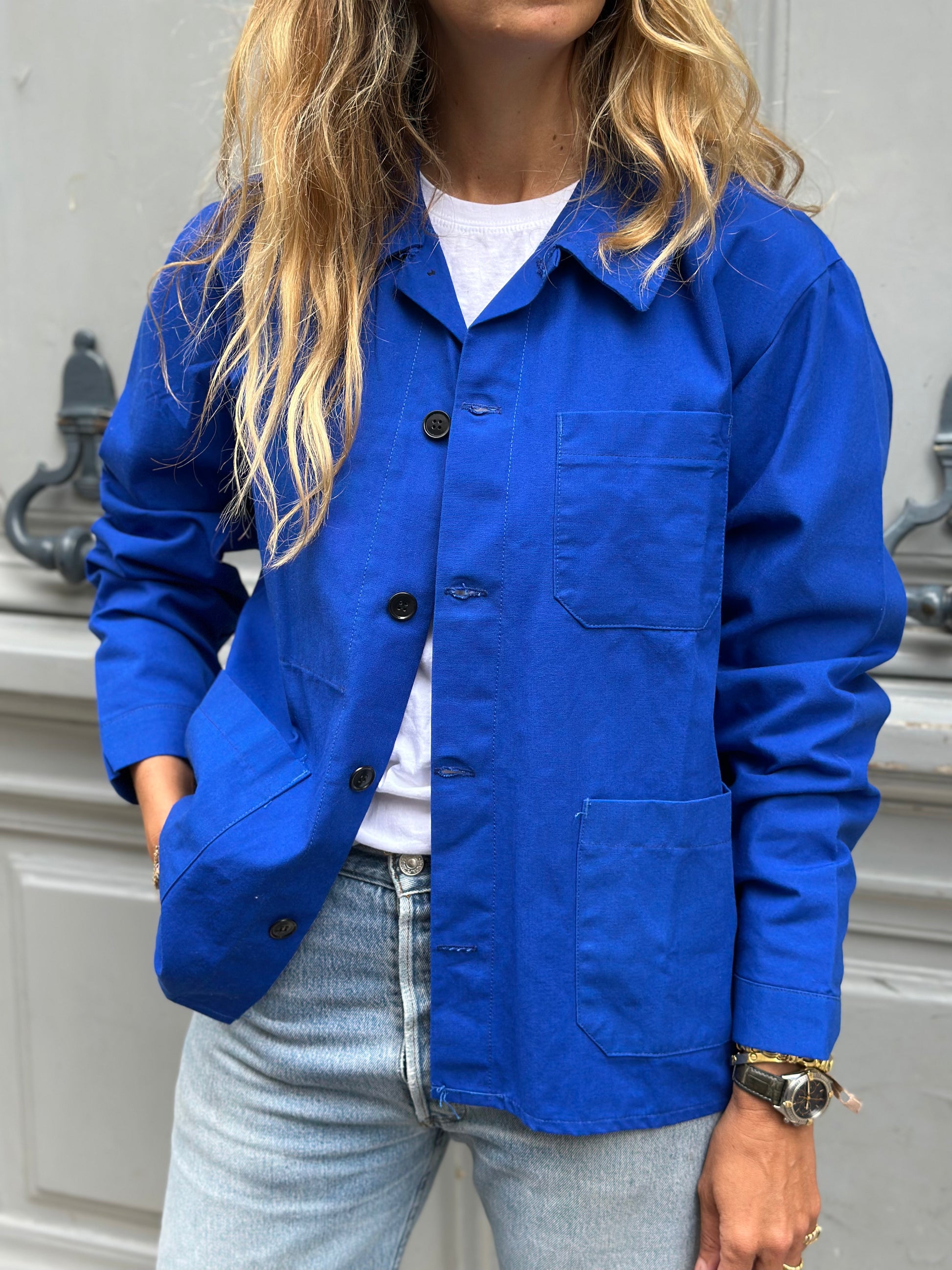 Veste worker bleu roi