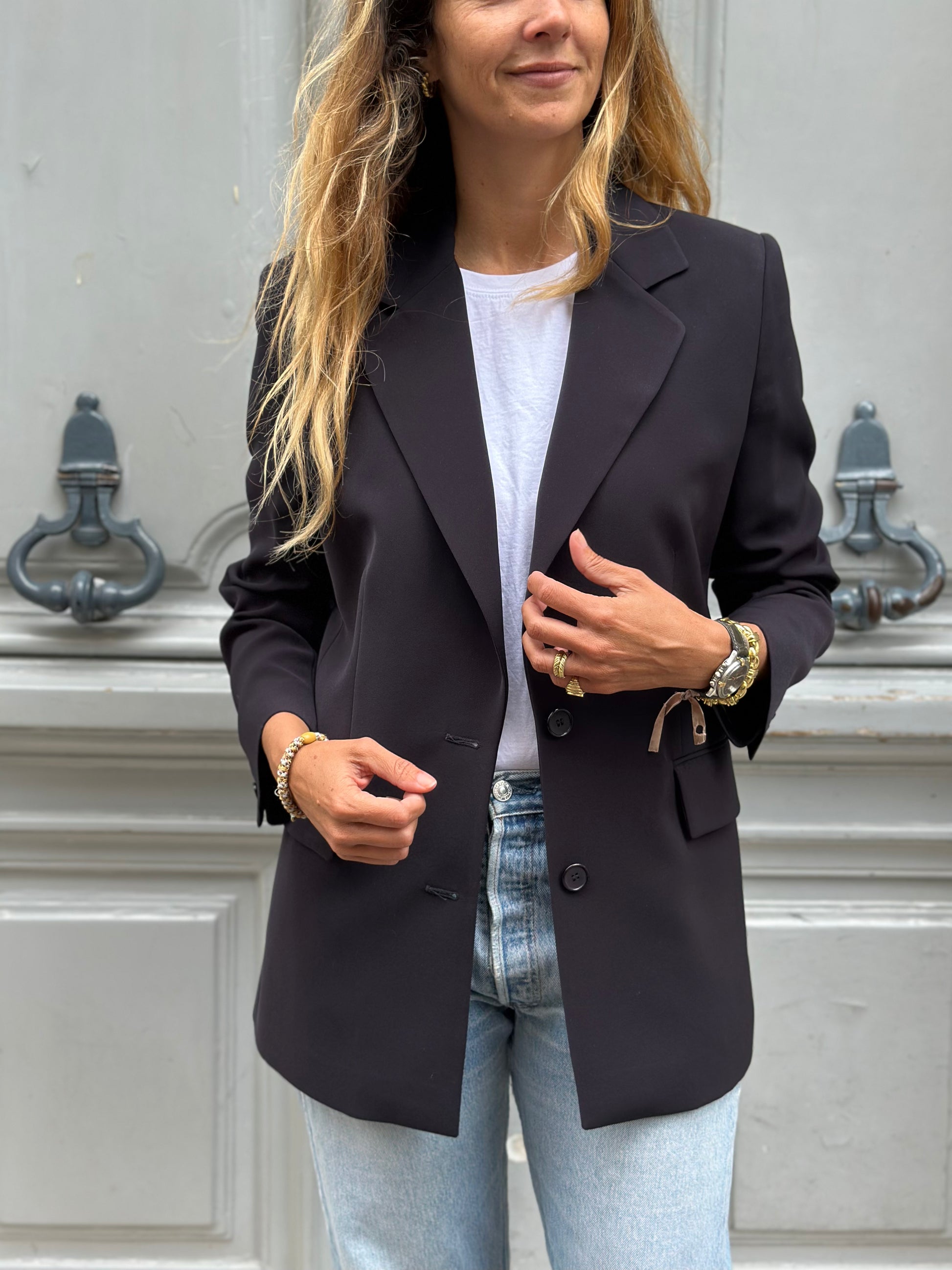 Blazer bleu nuit Donna Karan