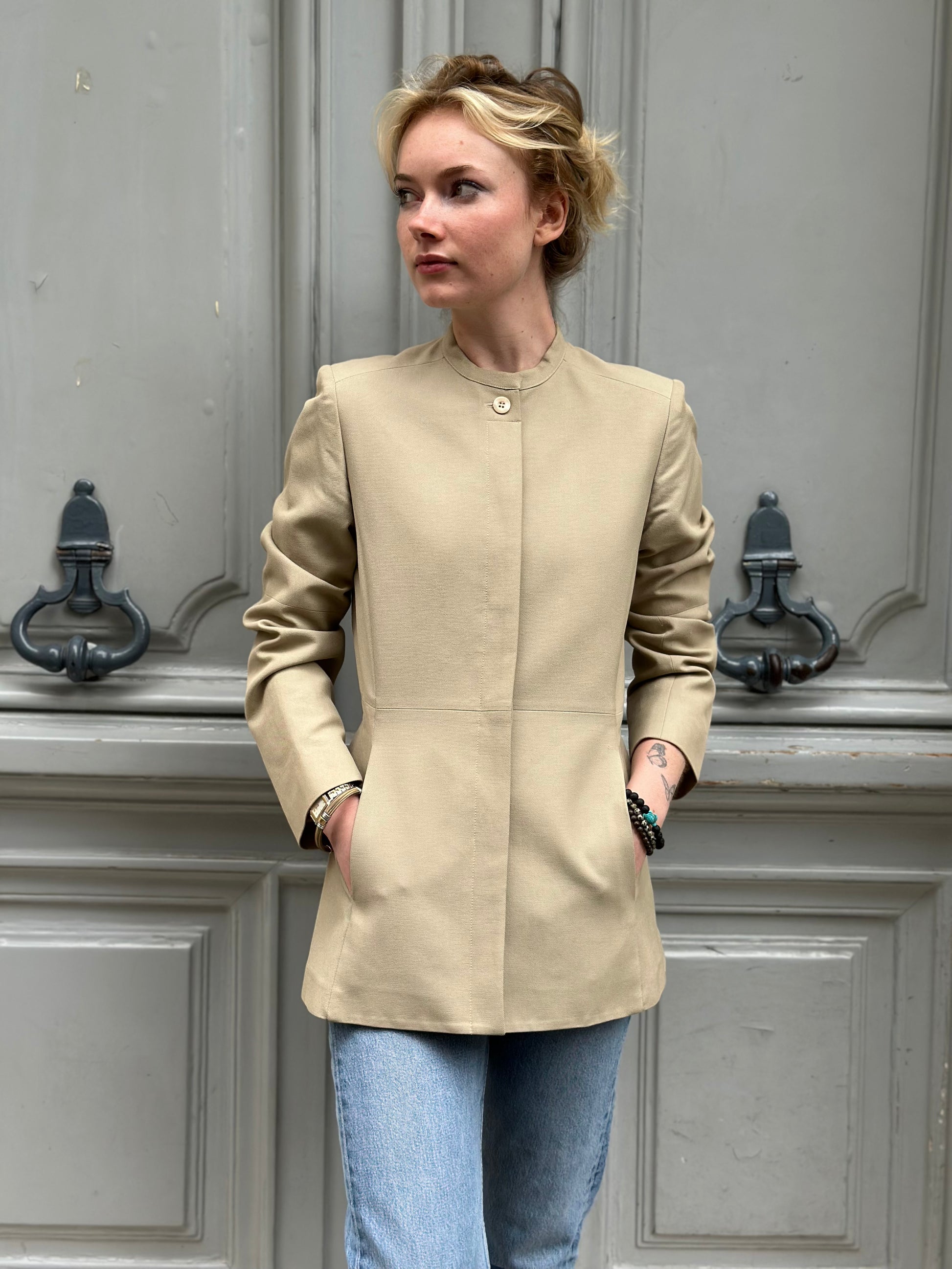 Veste à col rond Myrène de Prémonville