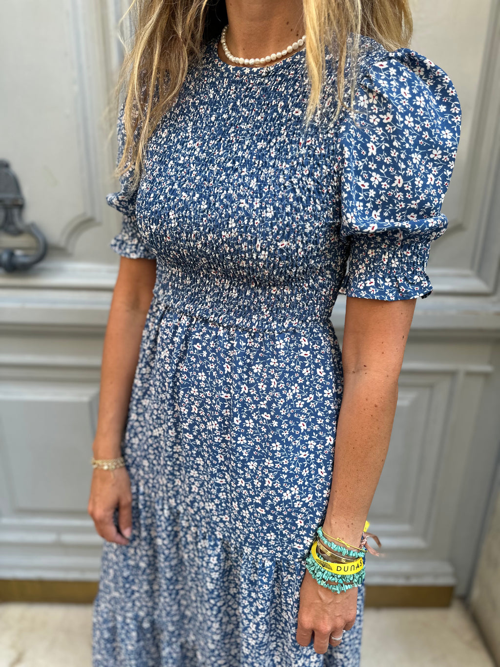 Robe fleurie bleue