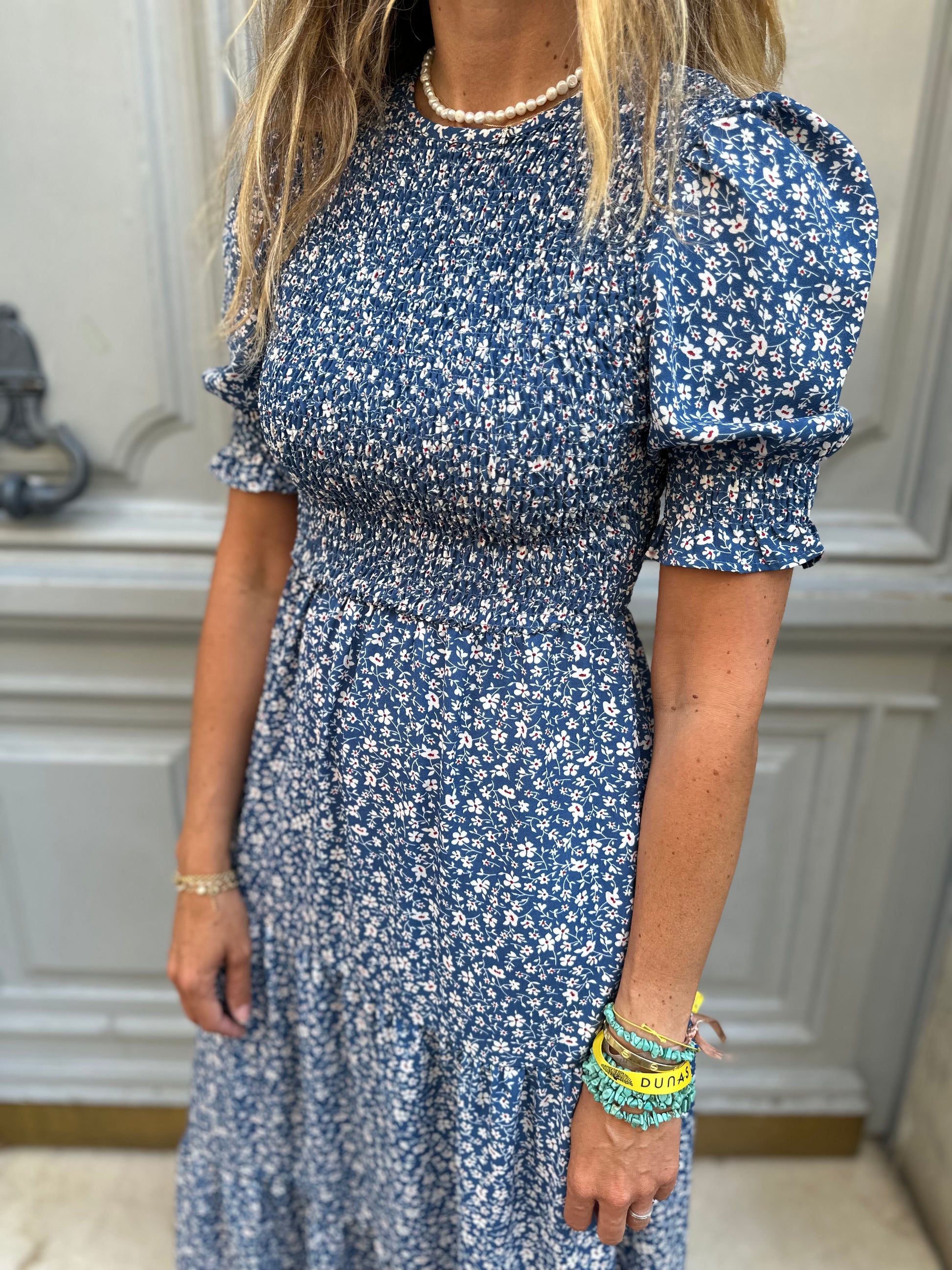 Robe fleurie bleue