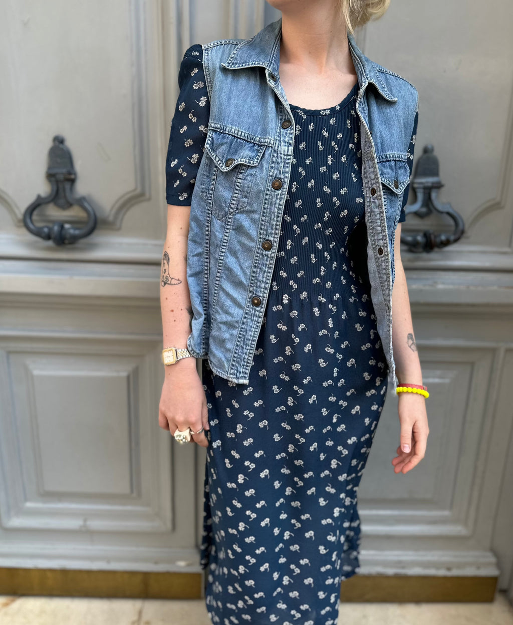 Robe fleurie bleue