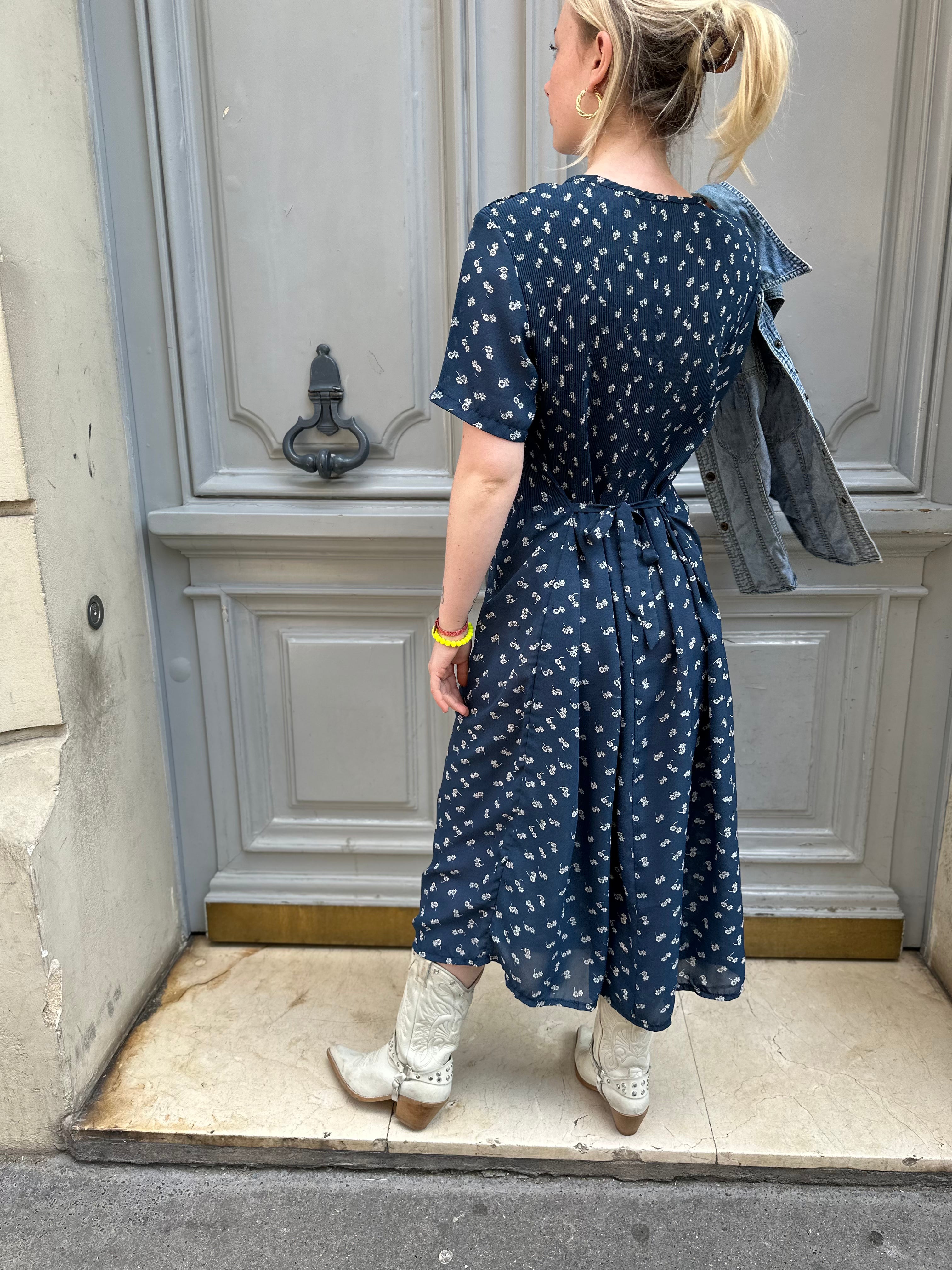Robe fleurie bleue