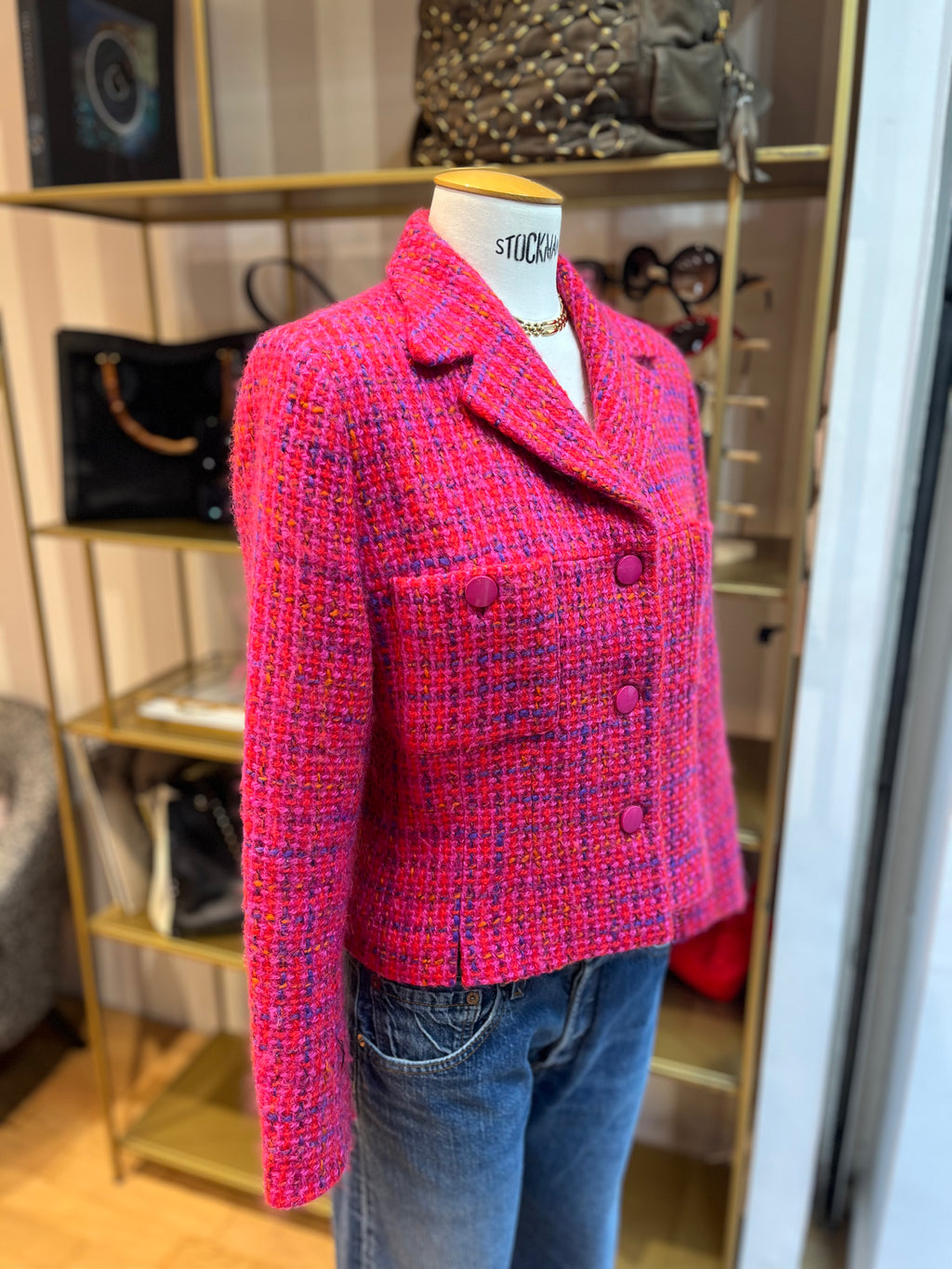 Veste Kenzo Jungle en tweed rose